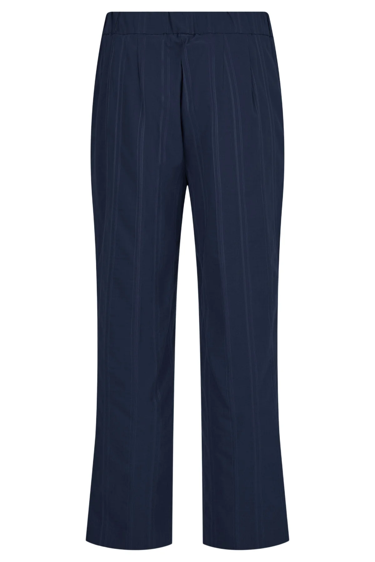 Anna 09 27" Seersucker Ankle Grazer Trousers - Navy - Image 2