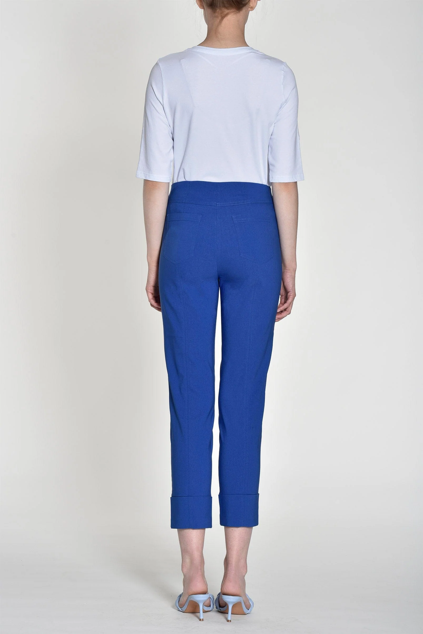 Bella 09 Straight Ankle Grazer Trousers - Ultra Marine - Image 3