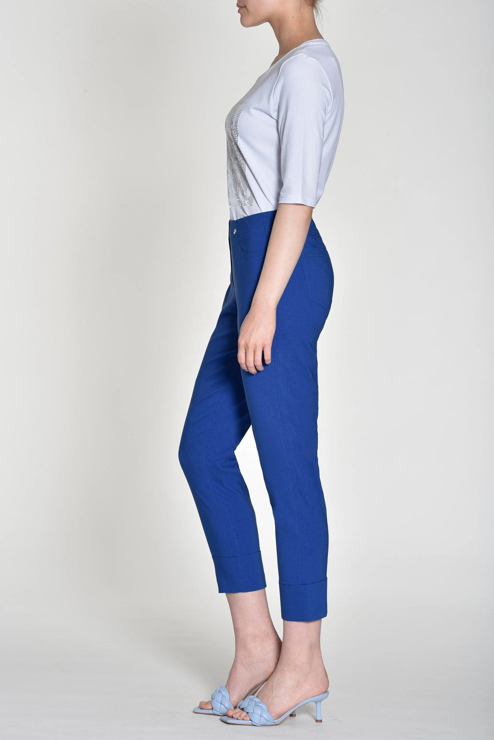Bella 09 Straight Ankle Grazer Trousers - Ultra Marine - Image 4