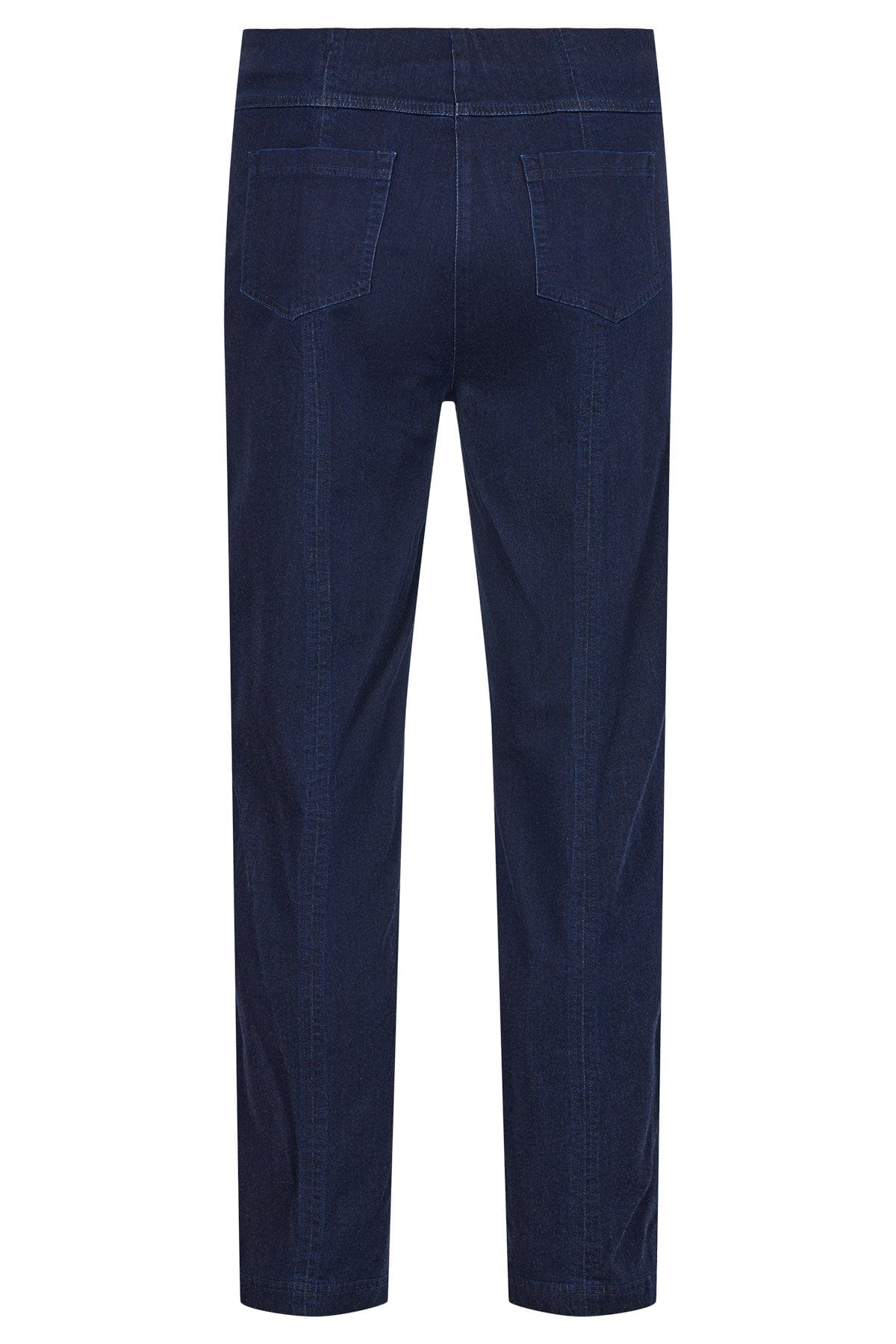 Bella 09 Stretch Denim Ankle Grazer Trousers - Deep Cobalt Blue - Image 2