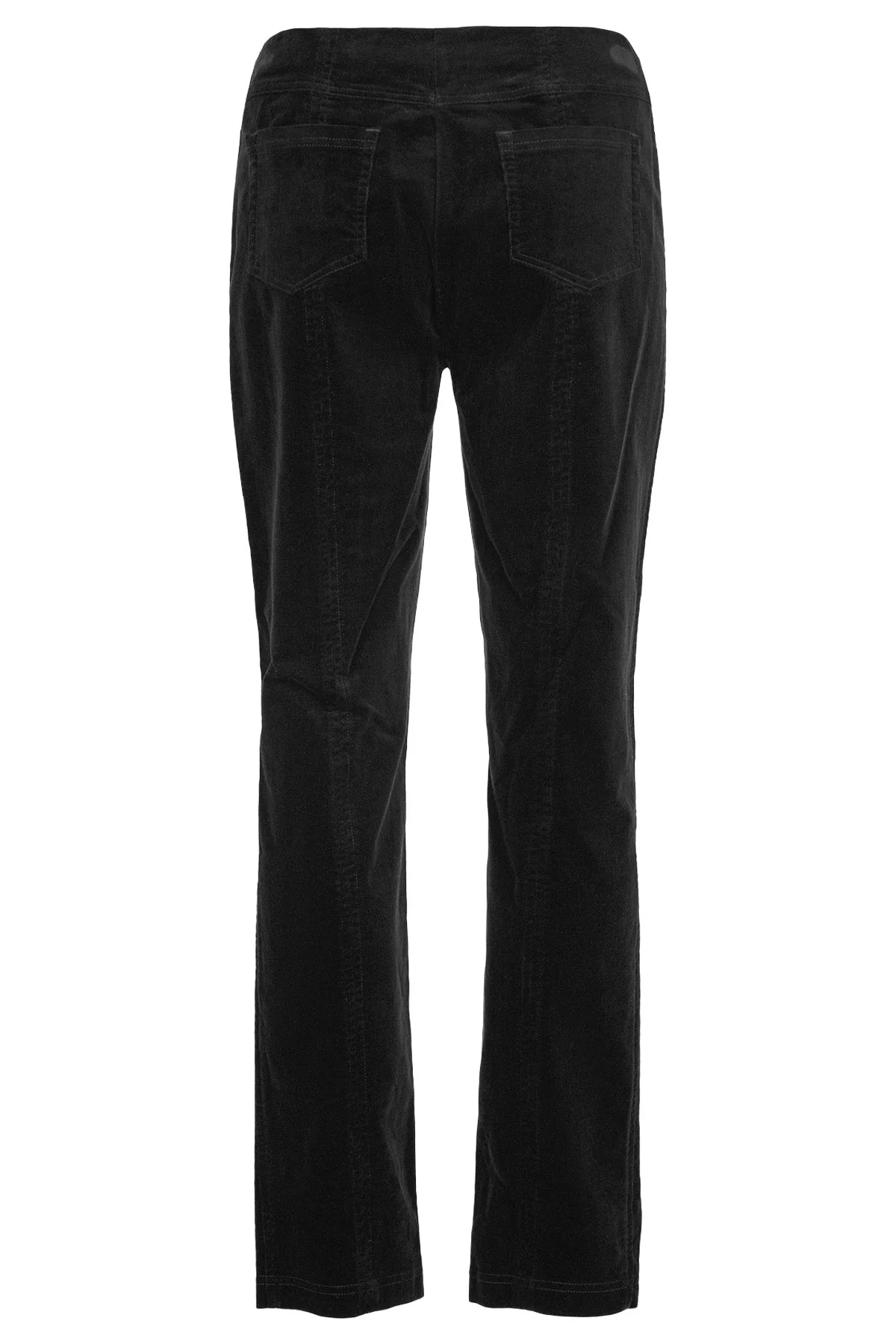 Bella 29" Leg Fine Needlecord Trousers - Black - Image 2