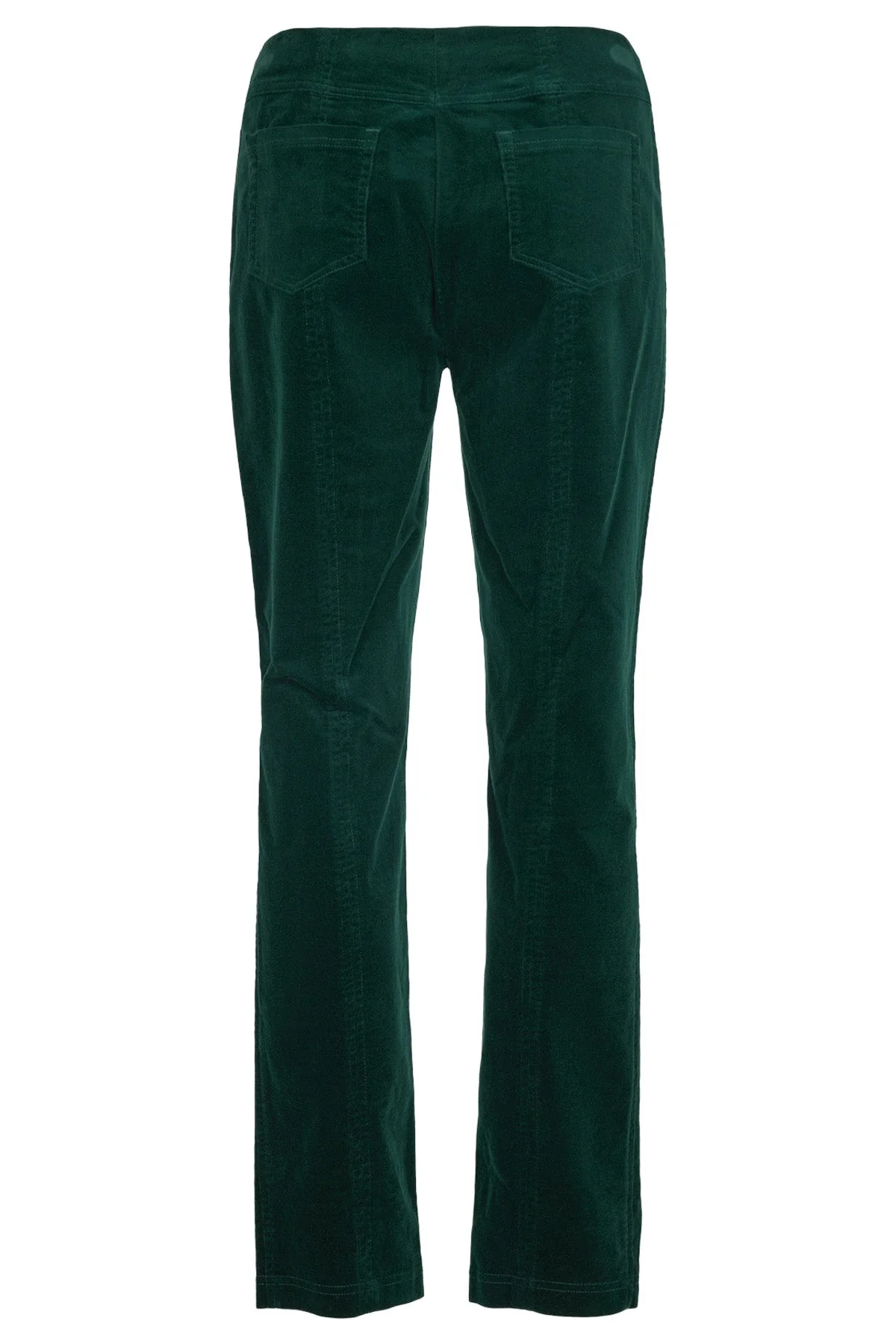 Bella 29" Leg Fine Needlecord Trousers - Dark Green - Image 2