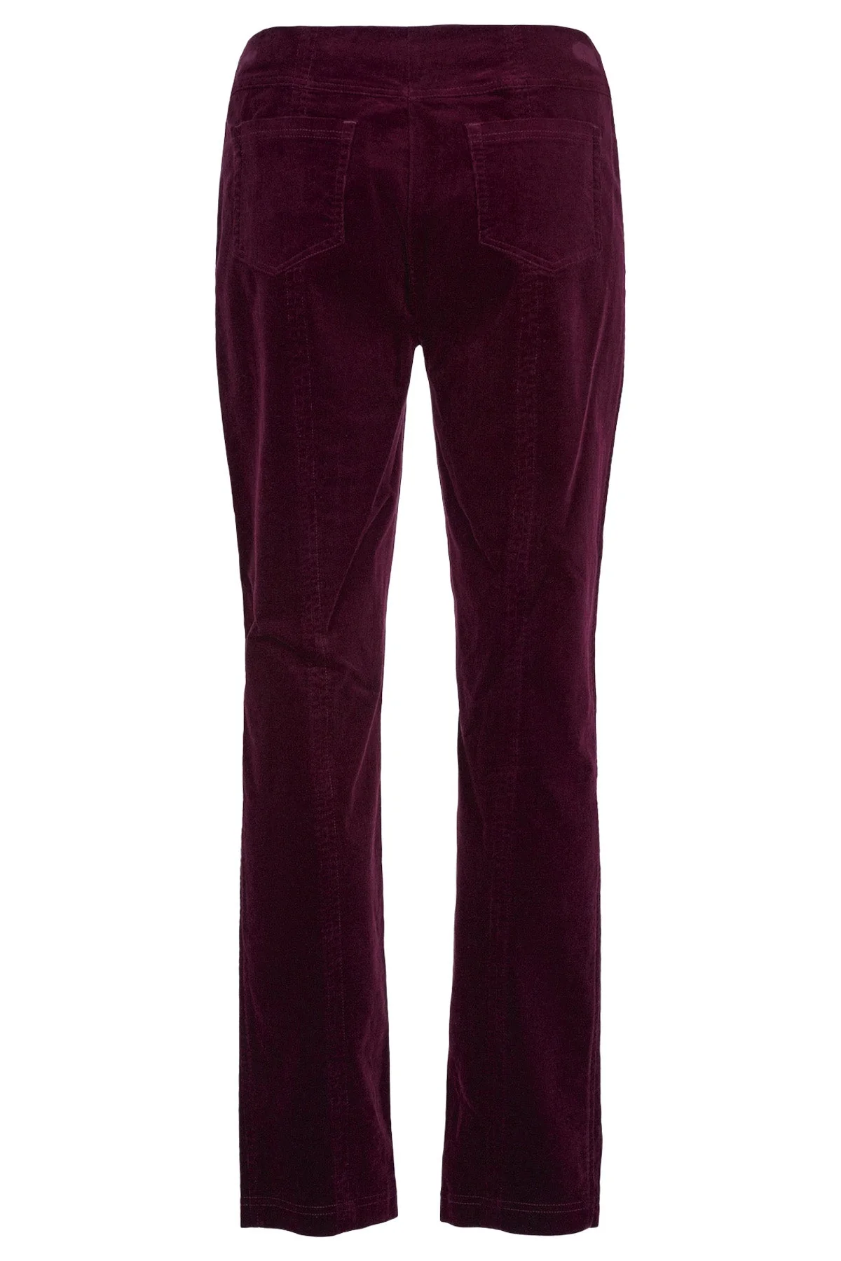 Bella 29" Leg Fine Needlecord Trousers - Sangria - Image 2