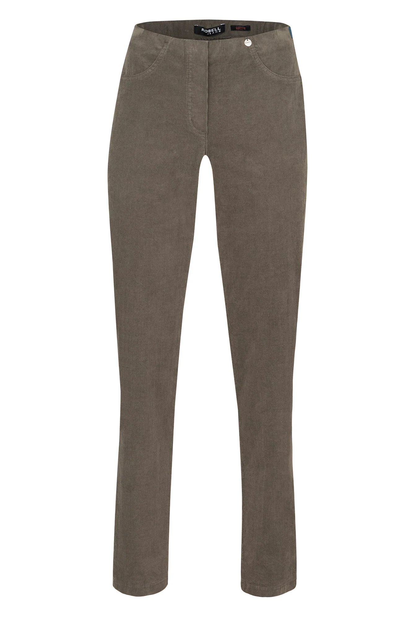 Bella 29" Leg Fine Needlecord Trousers - Taupe