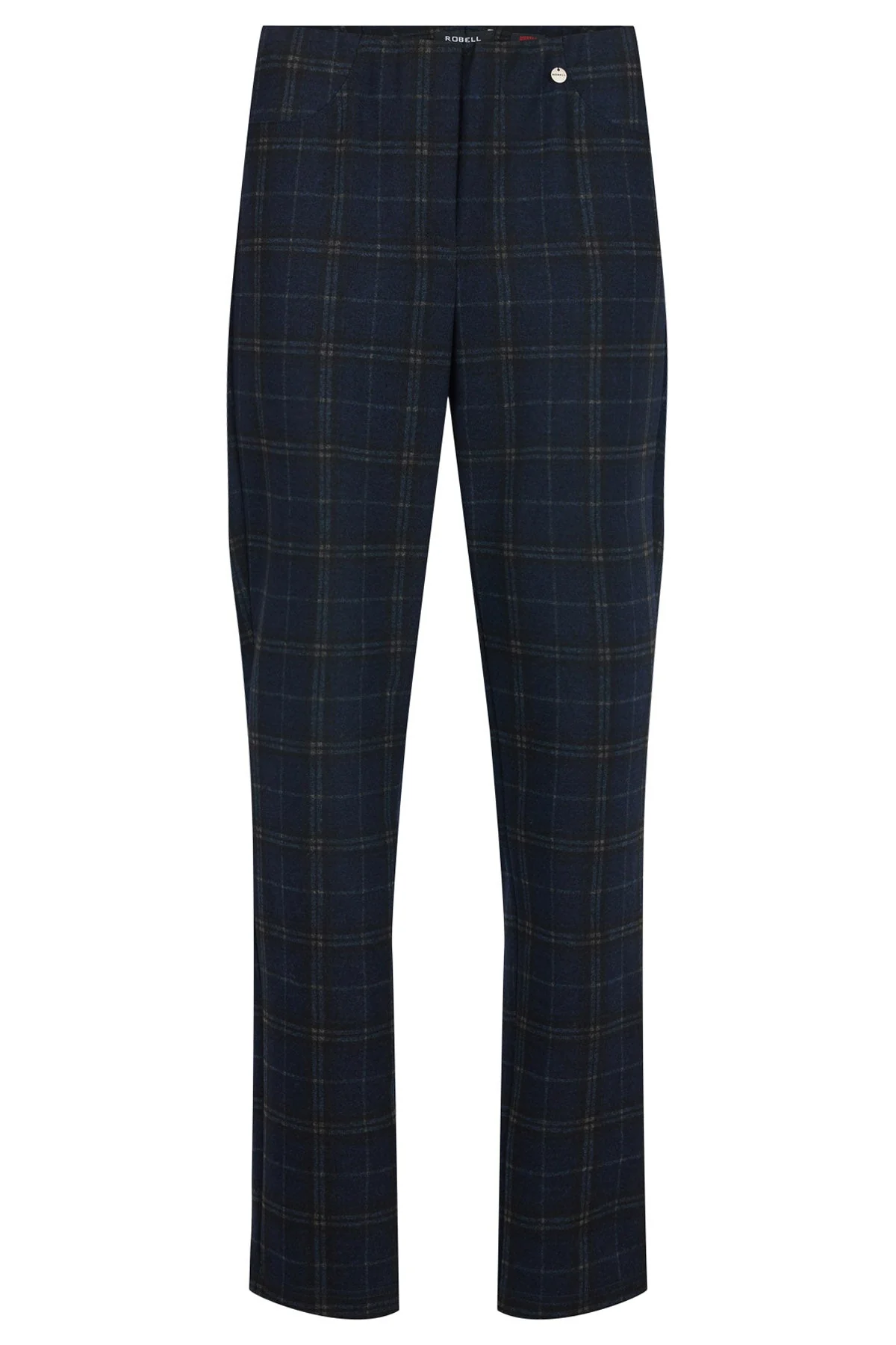 Bella 31" Leg Check Winter Weight Trousers - Navy