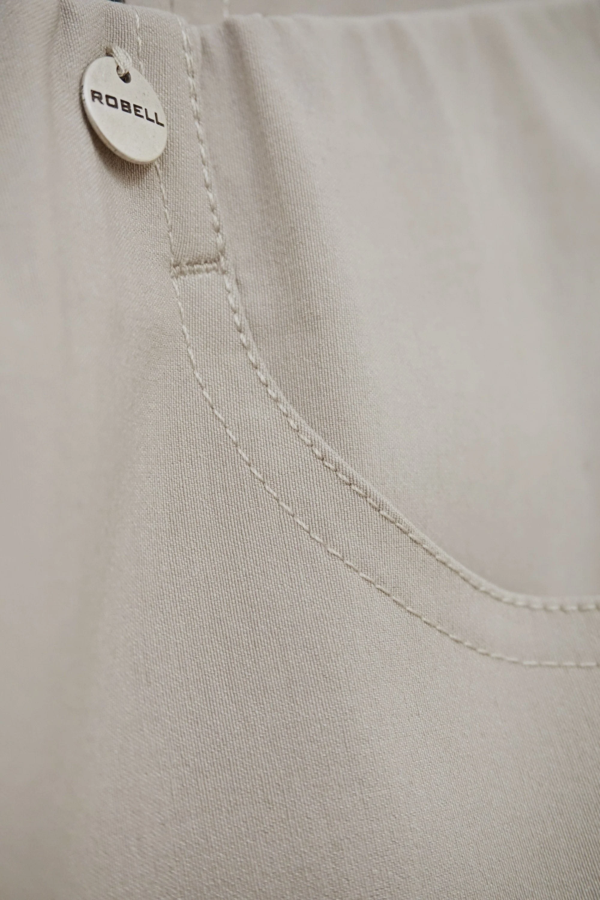 Bella P 07 22" Cropped Trousers - Sand - Image 2
