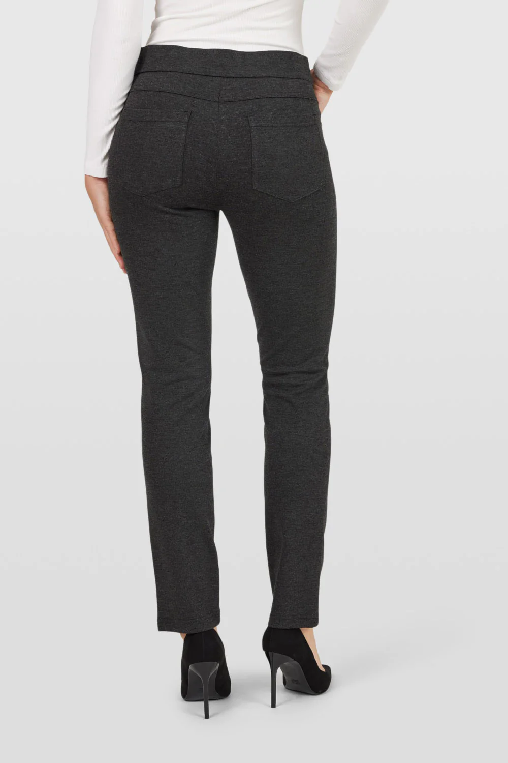Bella P 29" Leg Winter Jersey Trousers - Dark Grey - Image 4