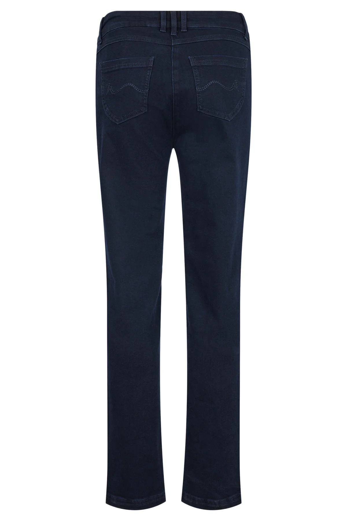 Elena 31.5" Leg Stretch Denim Trousers - Navy - Image 2