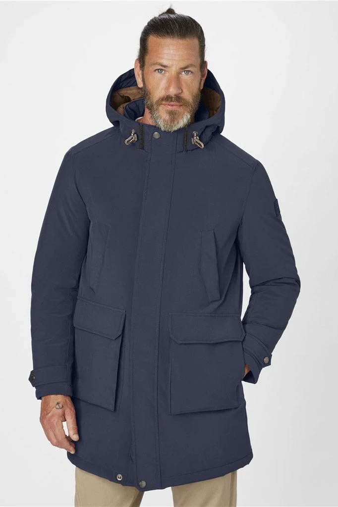 Boston Padded Parka Jacket - Dark Navy - Image 2