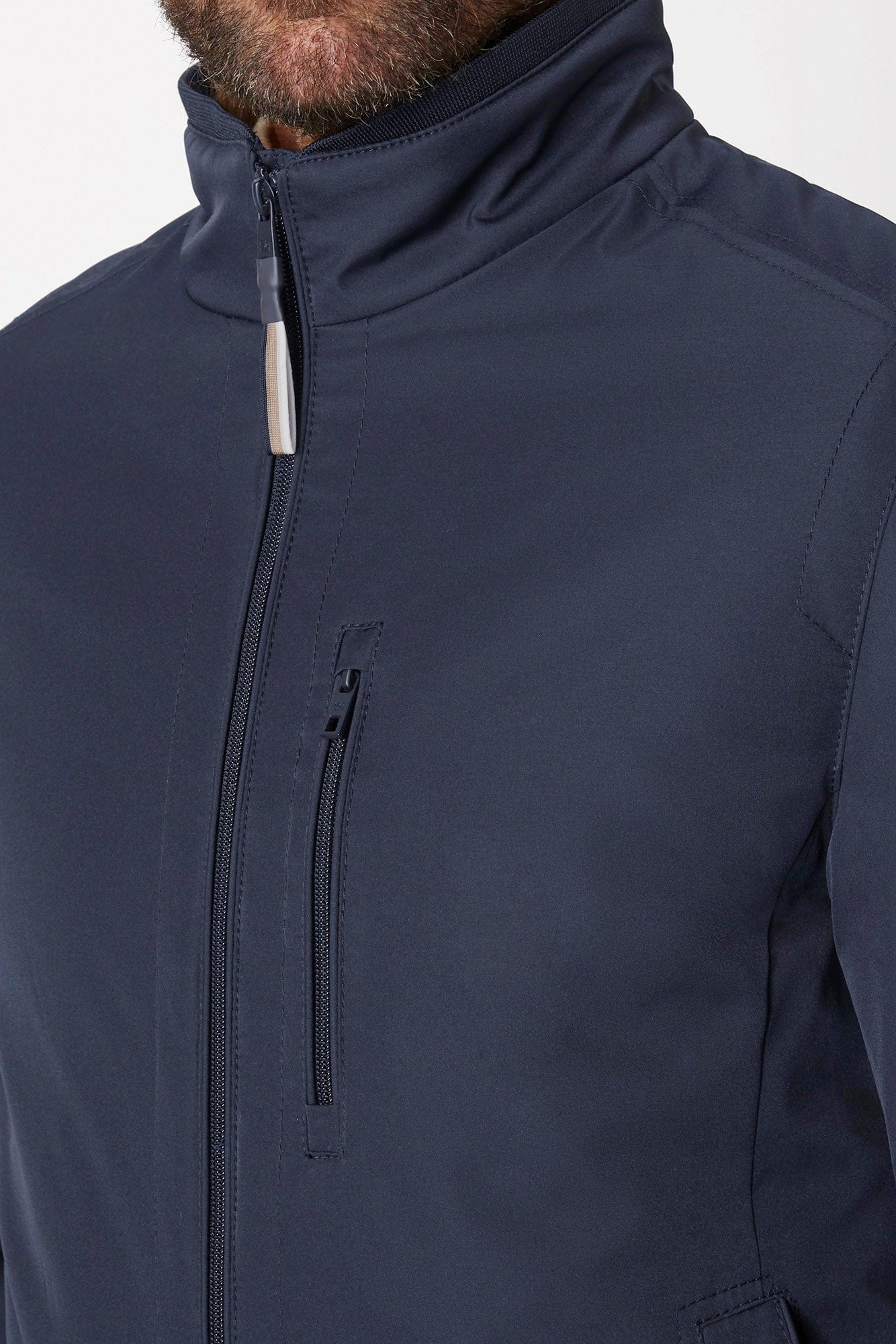 Duncan Water Repellent Harrington Jacket - Navy - Image 3
