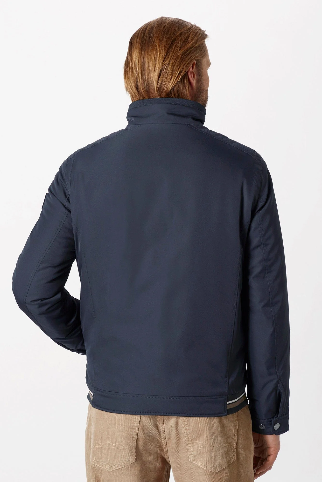 Duncan Water Repellent Harrington Jacket - Navy - Image 4