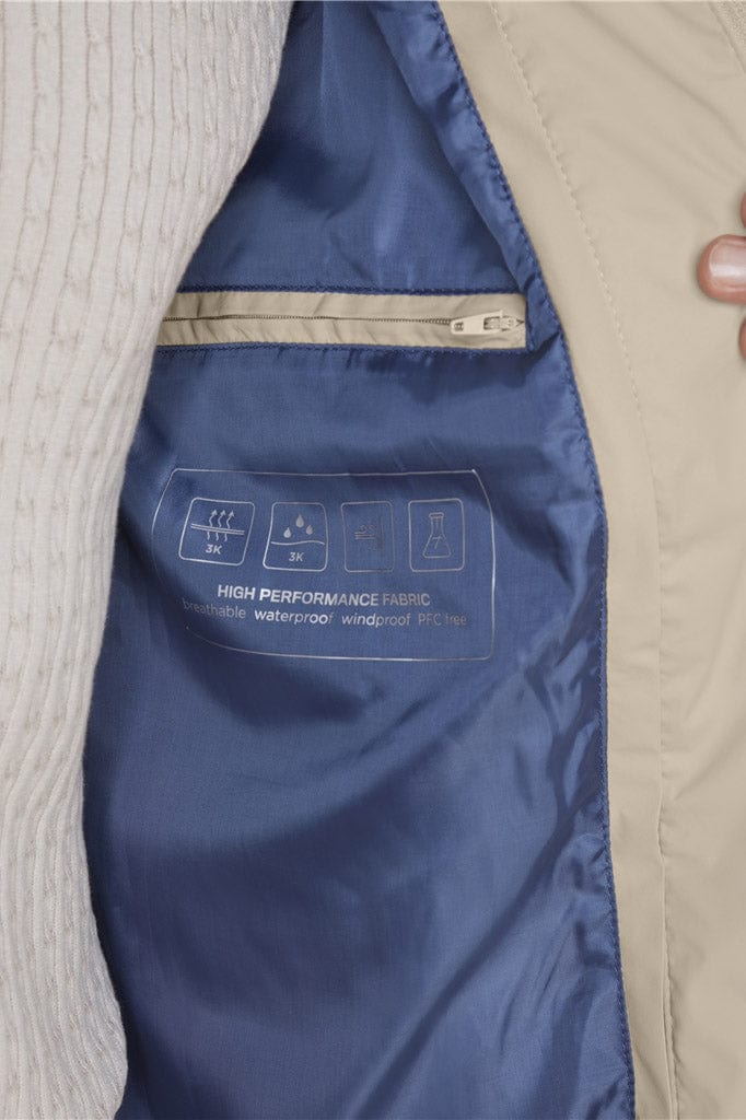 Santiago Waterproof Coat with Removable Insert - Straw - Image 3