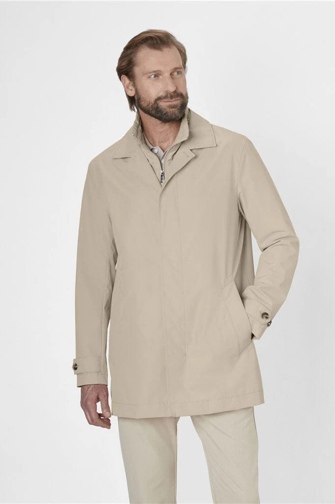 Santiago Waterproof Coat with Removable Insert - Straw - Image 5