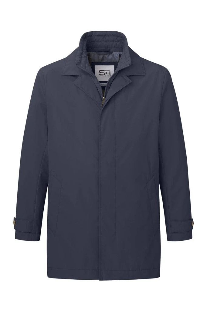 Santiago Waterproof Mac Coat with Removable Insert - Navy