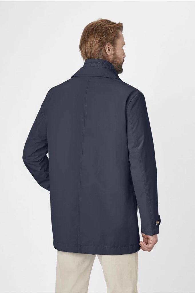Santiago Waterproof Mac Coat with Removable Insert - Navy - Image 4