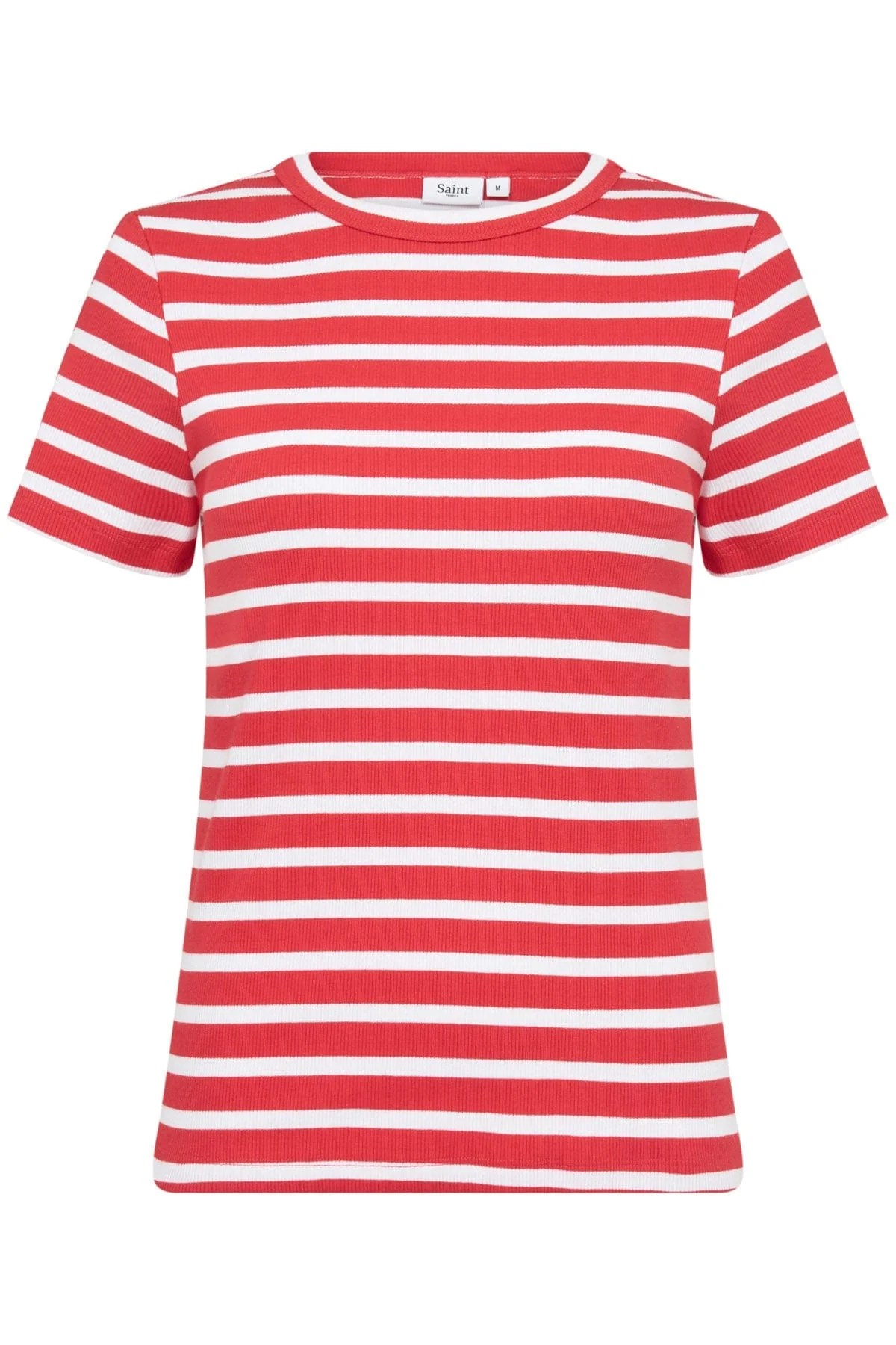 Aster Stripe T-Shirt - Flame White Stripe