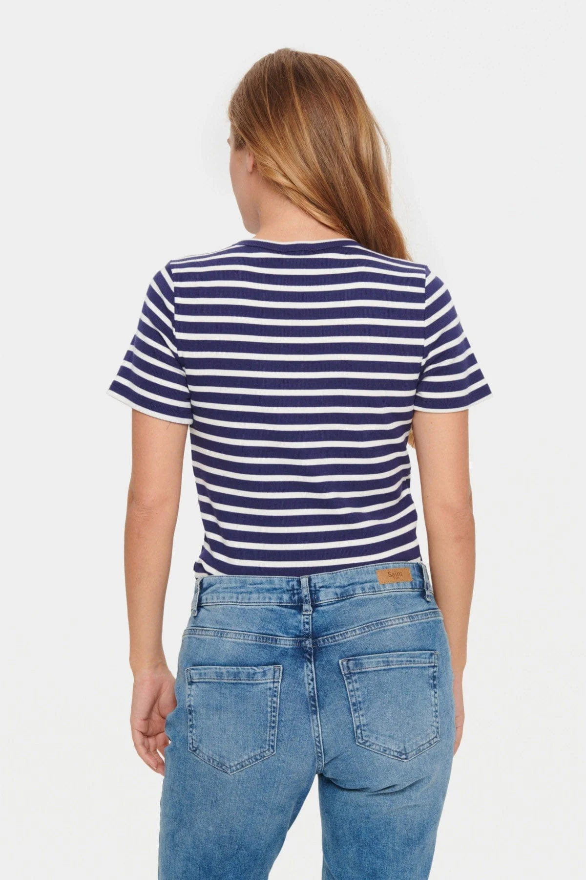 Aster Stripe T-Shirt - Patriot Blue - Image 4
