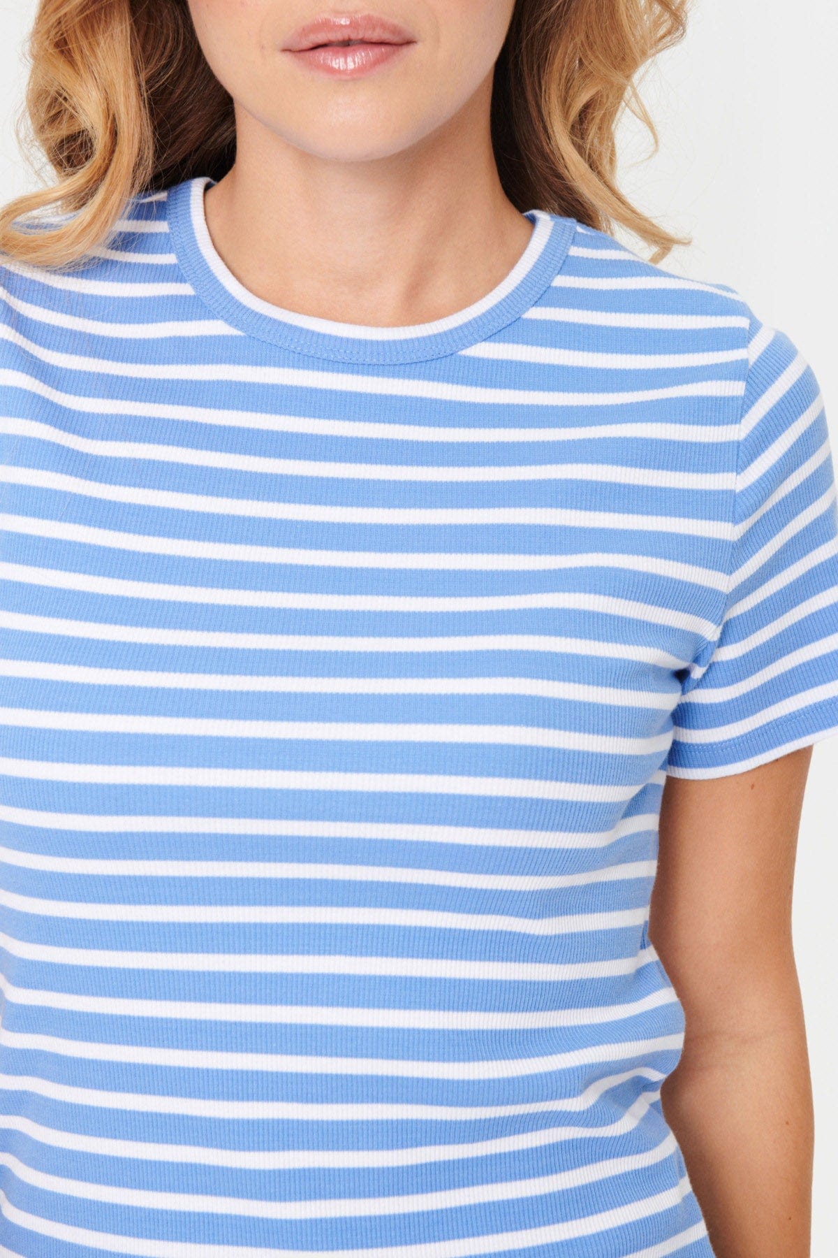 Aster Stripe T-Shirt - Ultramarine - Image 2