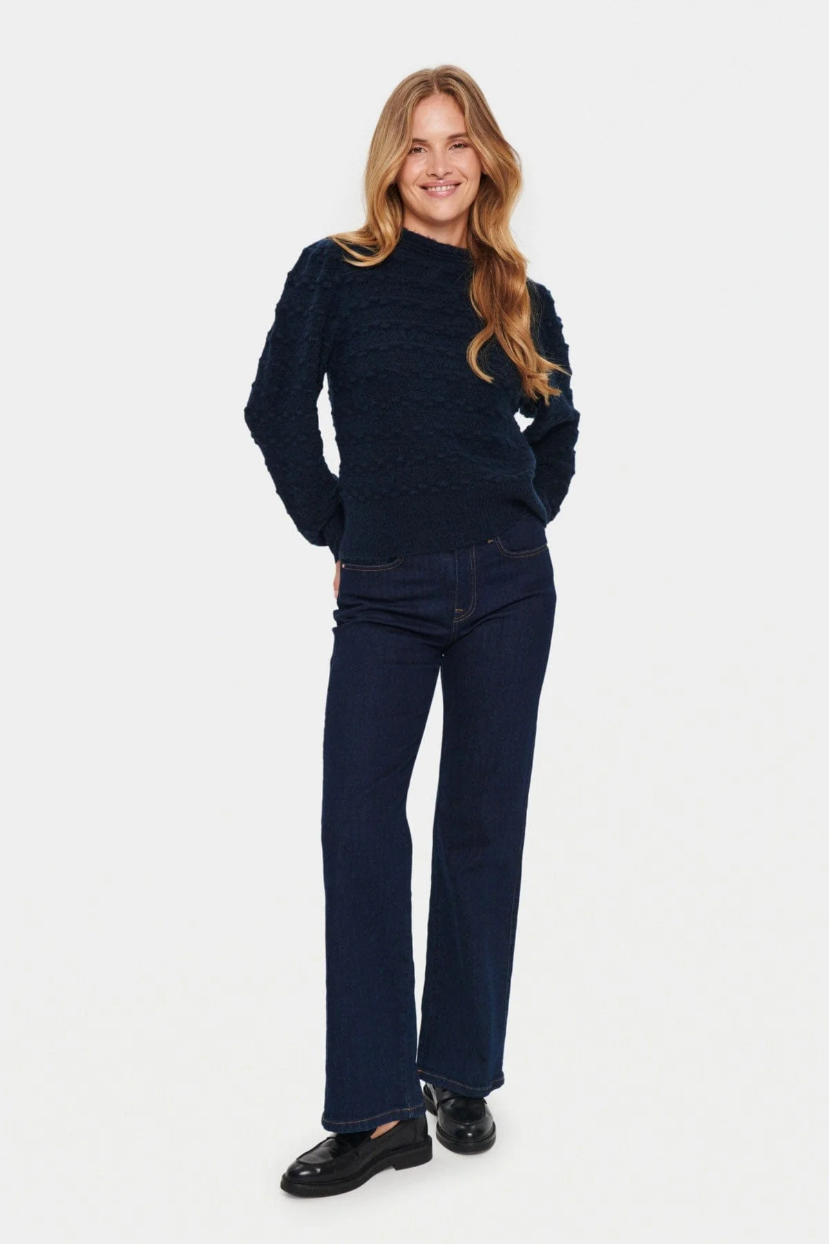 Coralise Textured Knit Jumper - Night Sky - Image 5