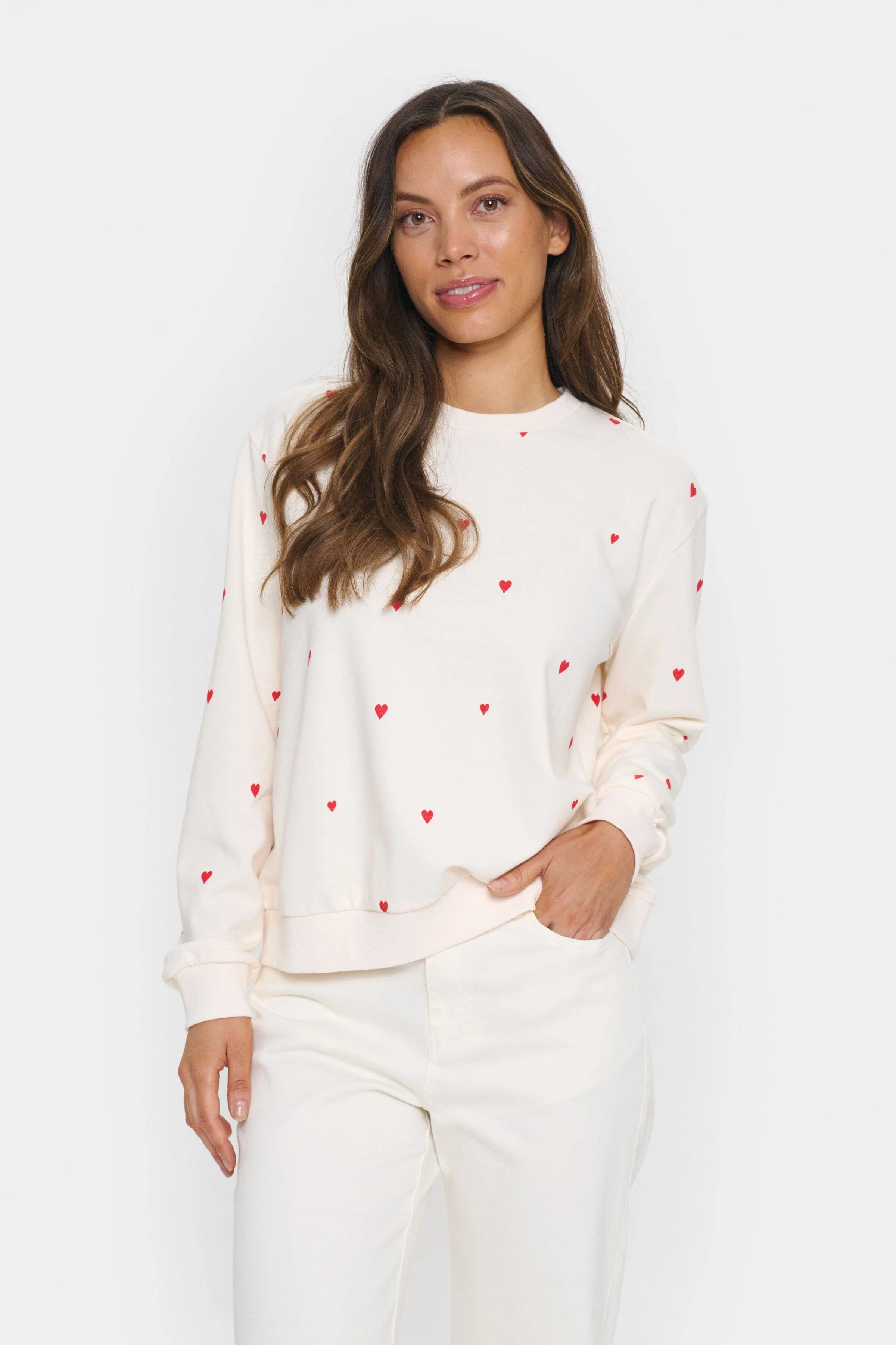 Dagna Printed Sweatshirt - Ice Flame Hearts - Image 3