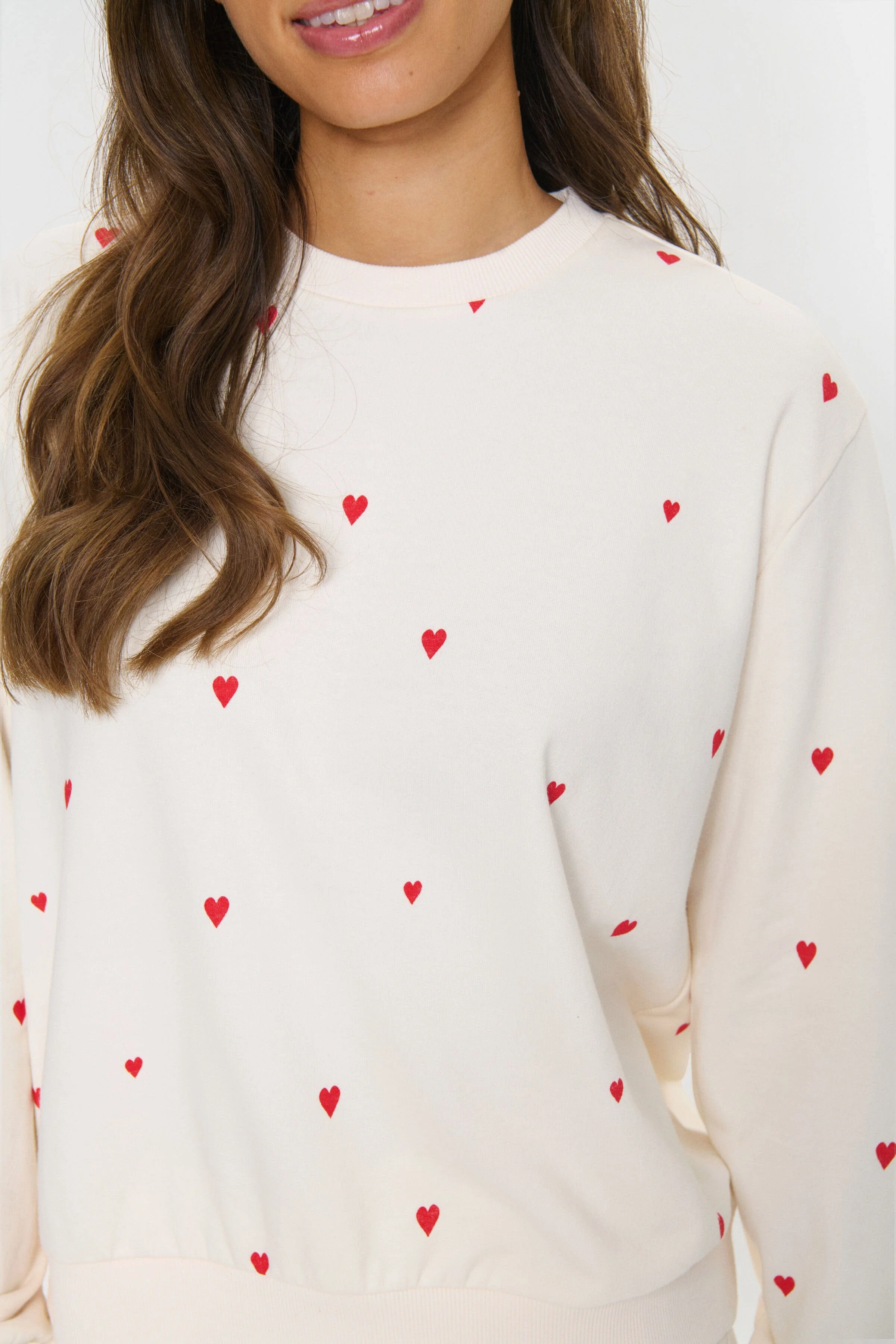 Dagna Printed Sweatshirt - Ice Flame Hearts - Image 5