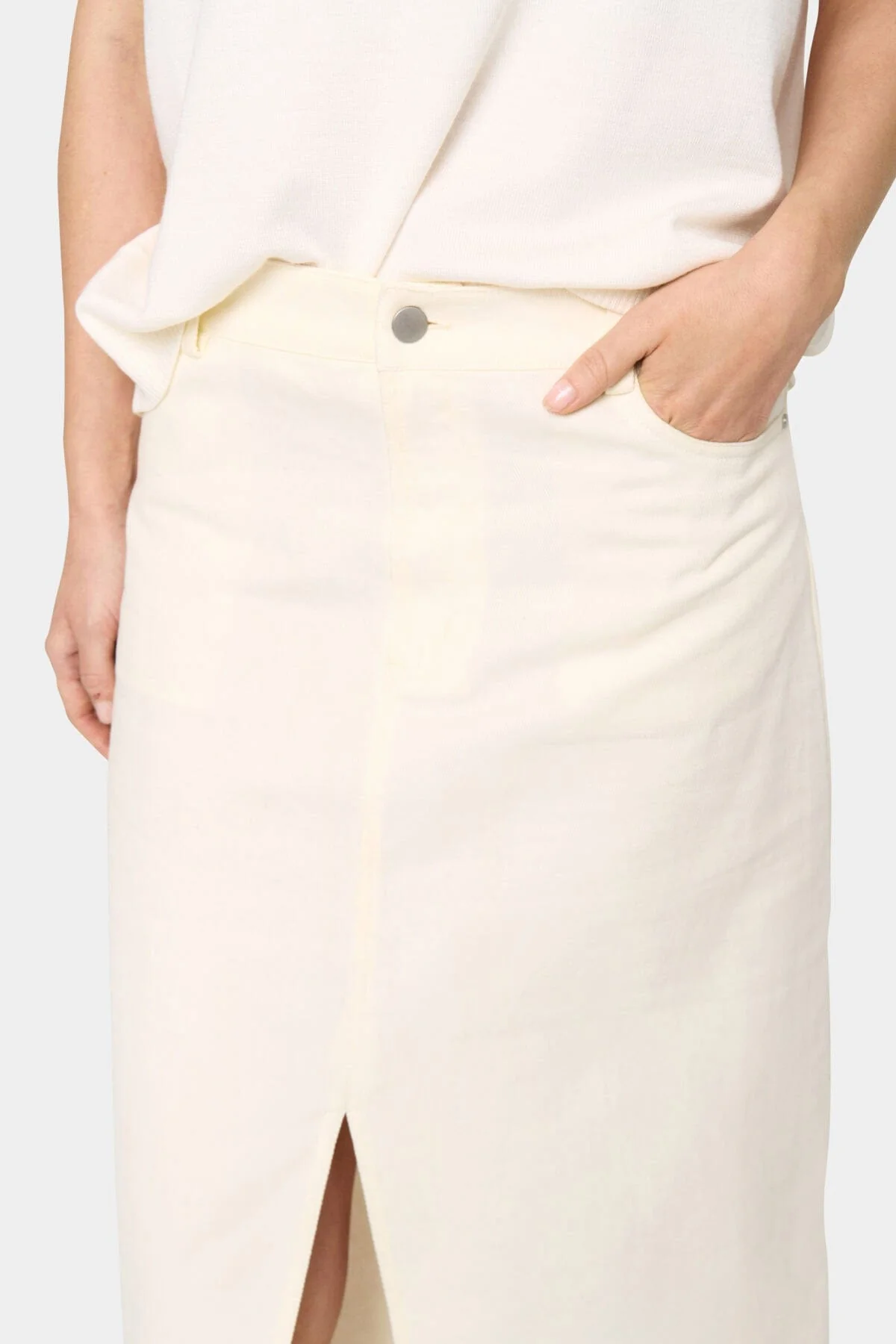 Diki Denim Midi Skirt - Ice - Image 3