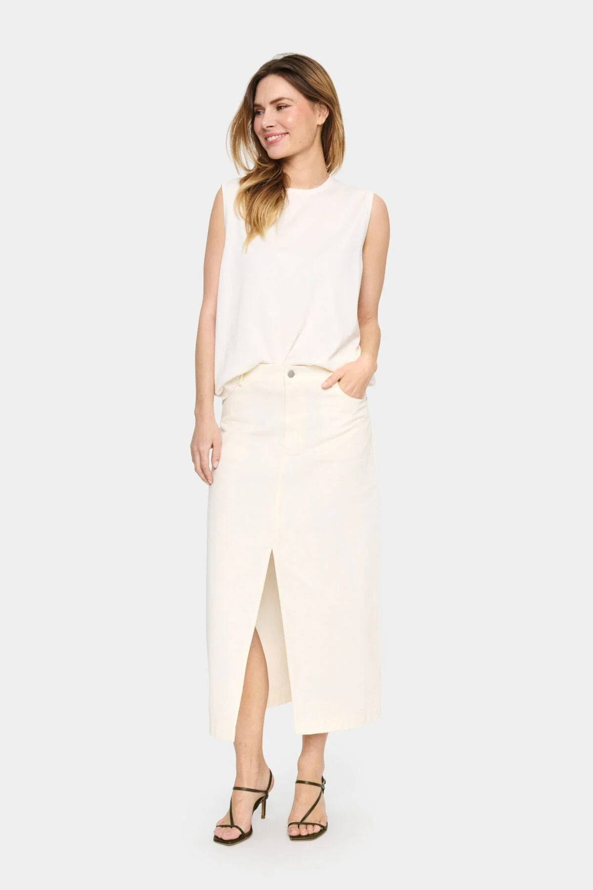 Diki Denim Midi Skirt - Ice - Image 4
