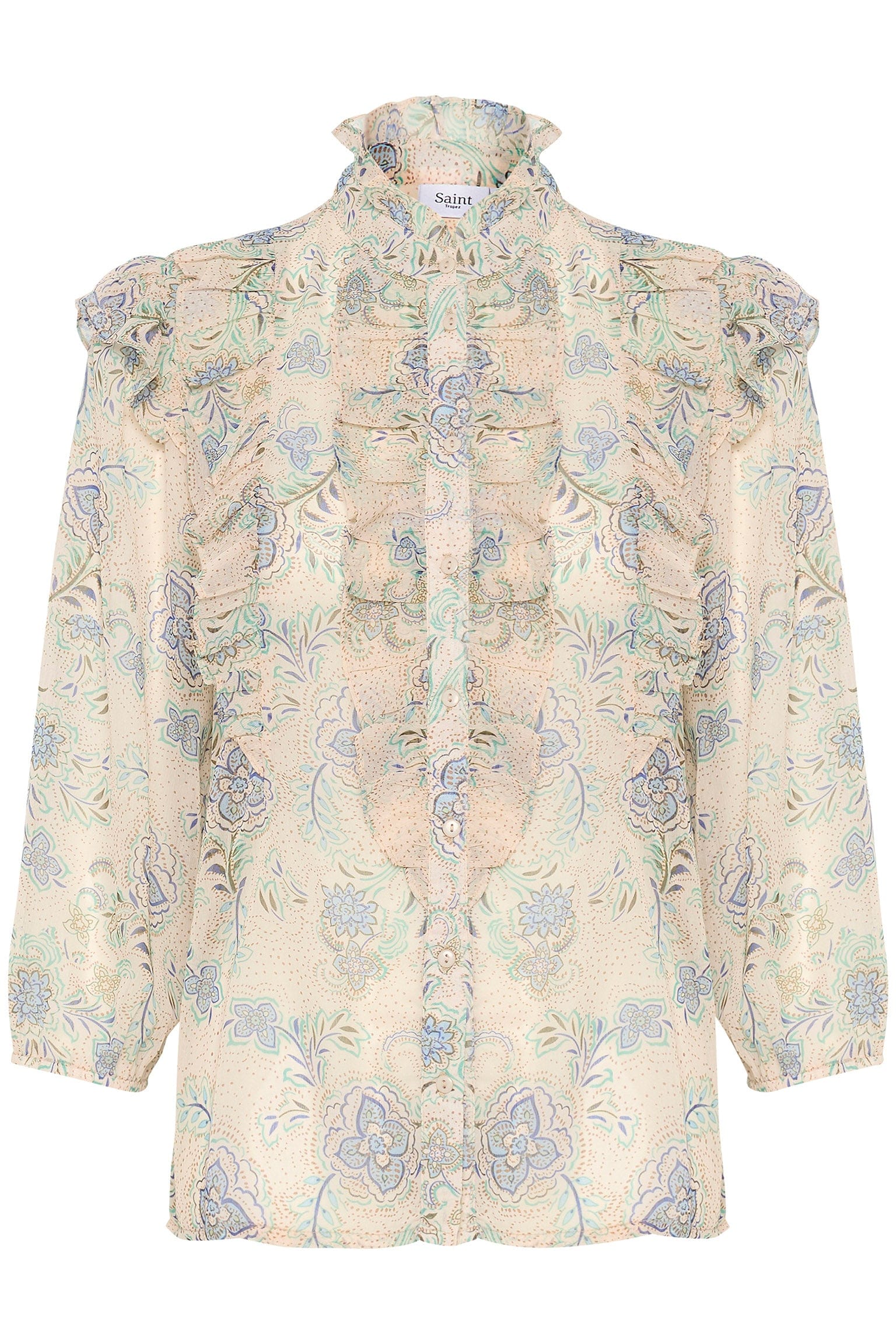 Doja Printed Blouse - Creme Vintage Paisley