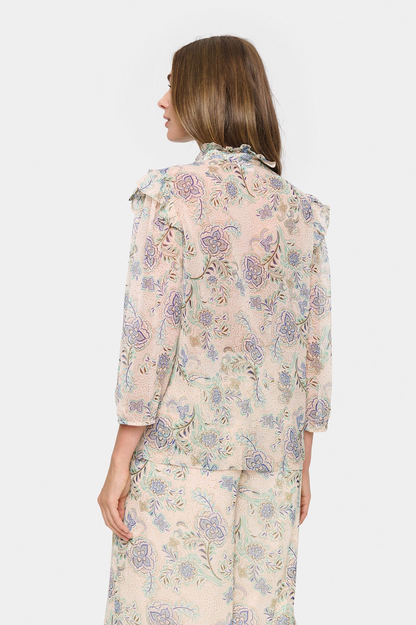 Doja Printed Blouse - Creme Vintage Paisley - Image 4