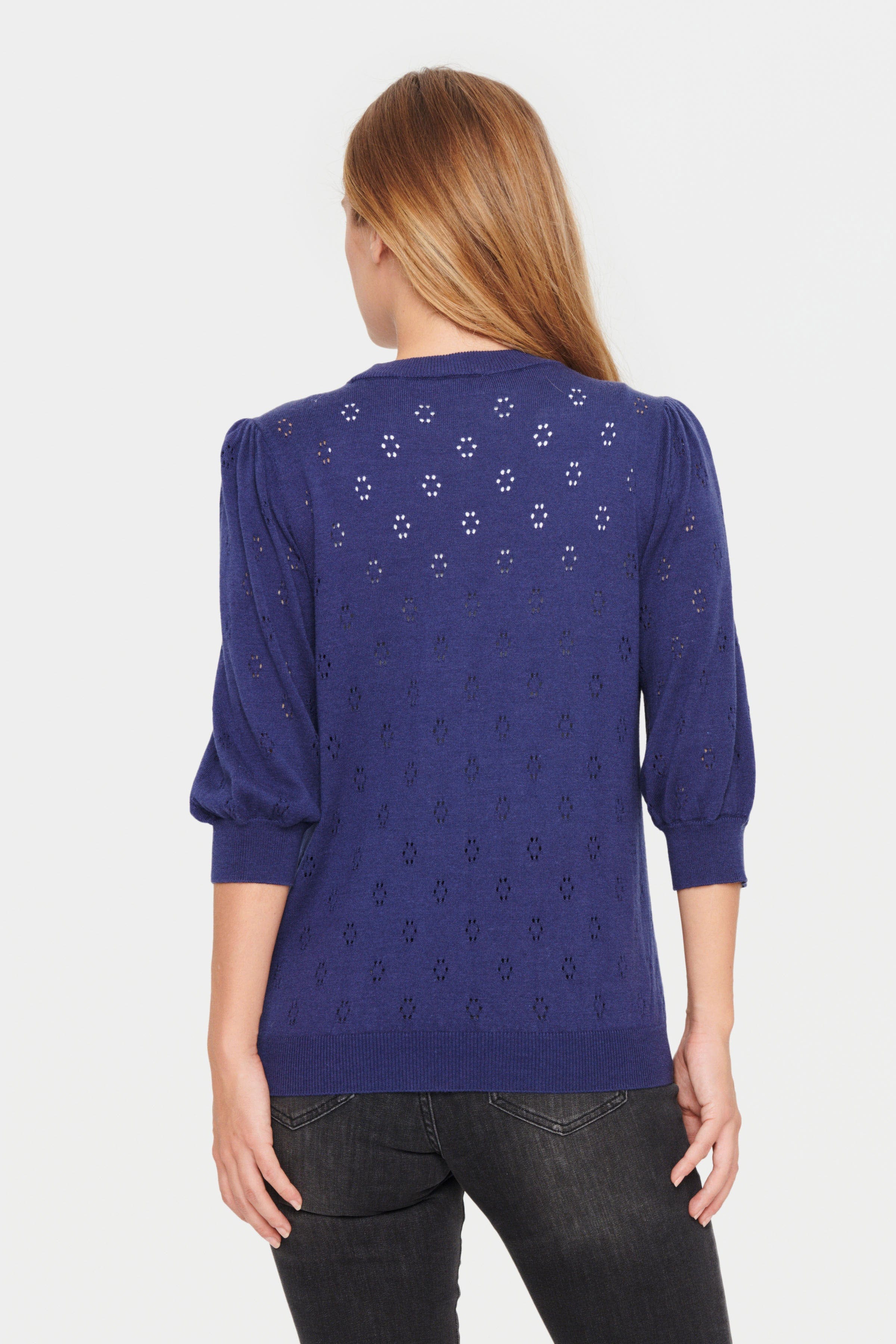 Doony Short Sleeve Knitted Jumper - Patriot Blue - Image 6