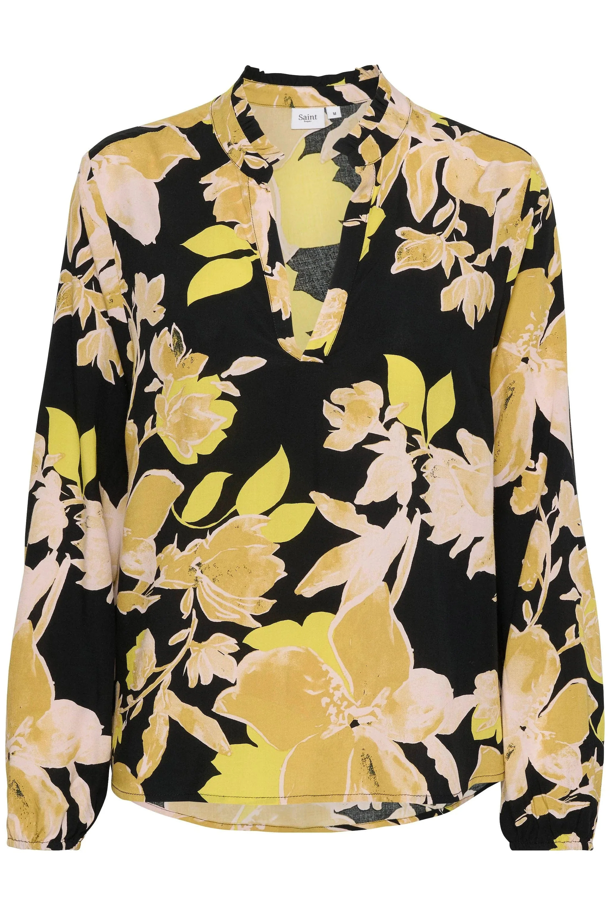 Eda Printed Blouse - Black Burnished Florals