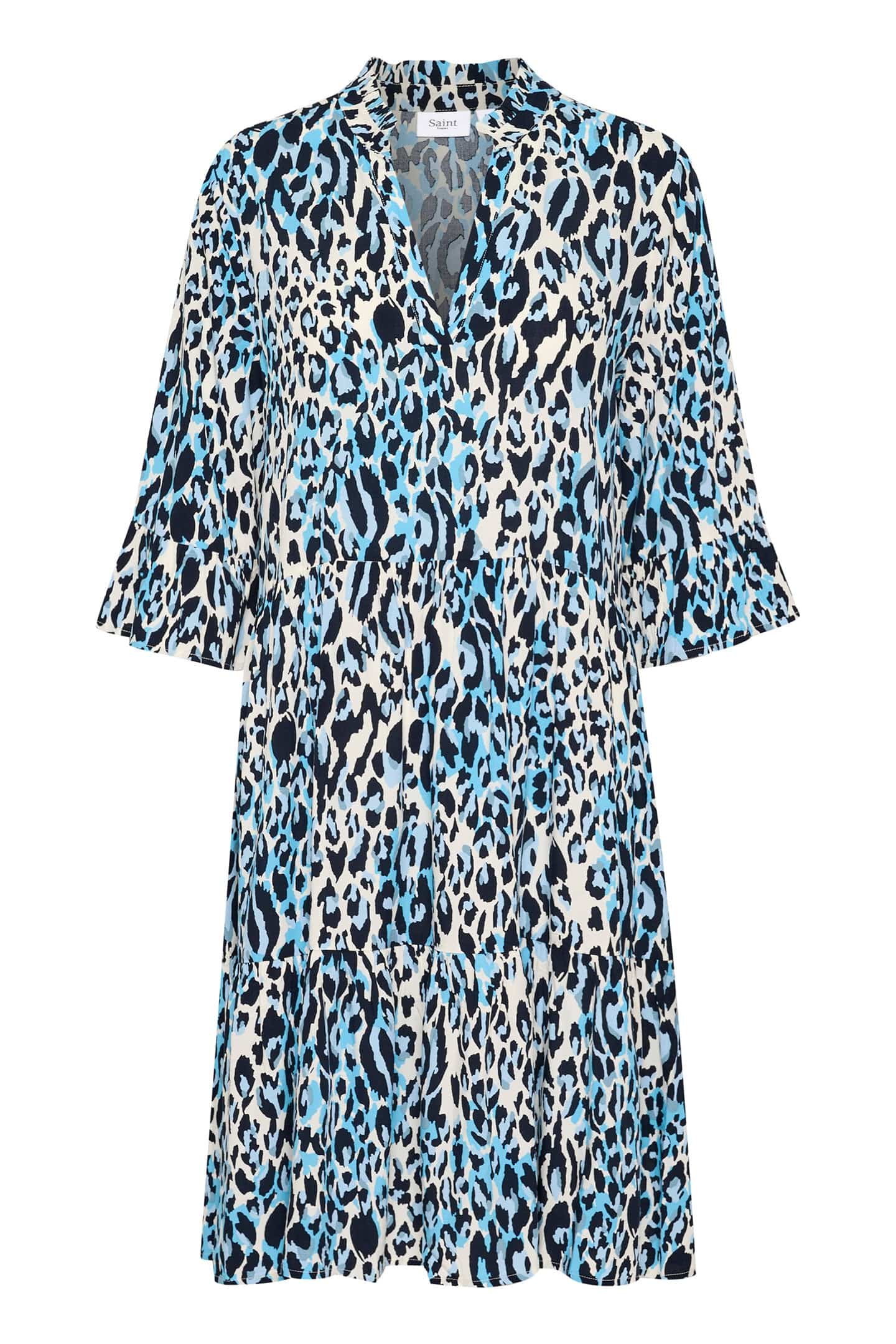 Eda Printed Dress - Baby's Breath Blue Animal - Image 2
