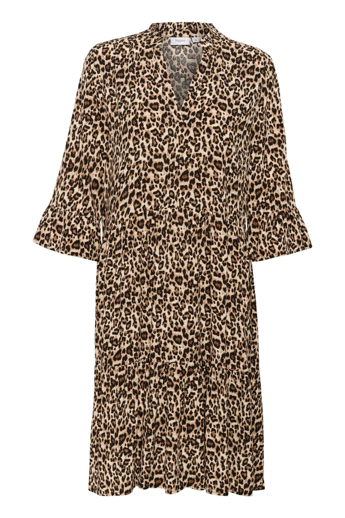 Eda Printed Dress - Black Reg Leo