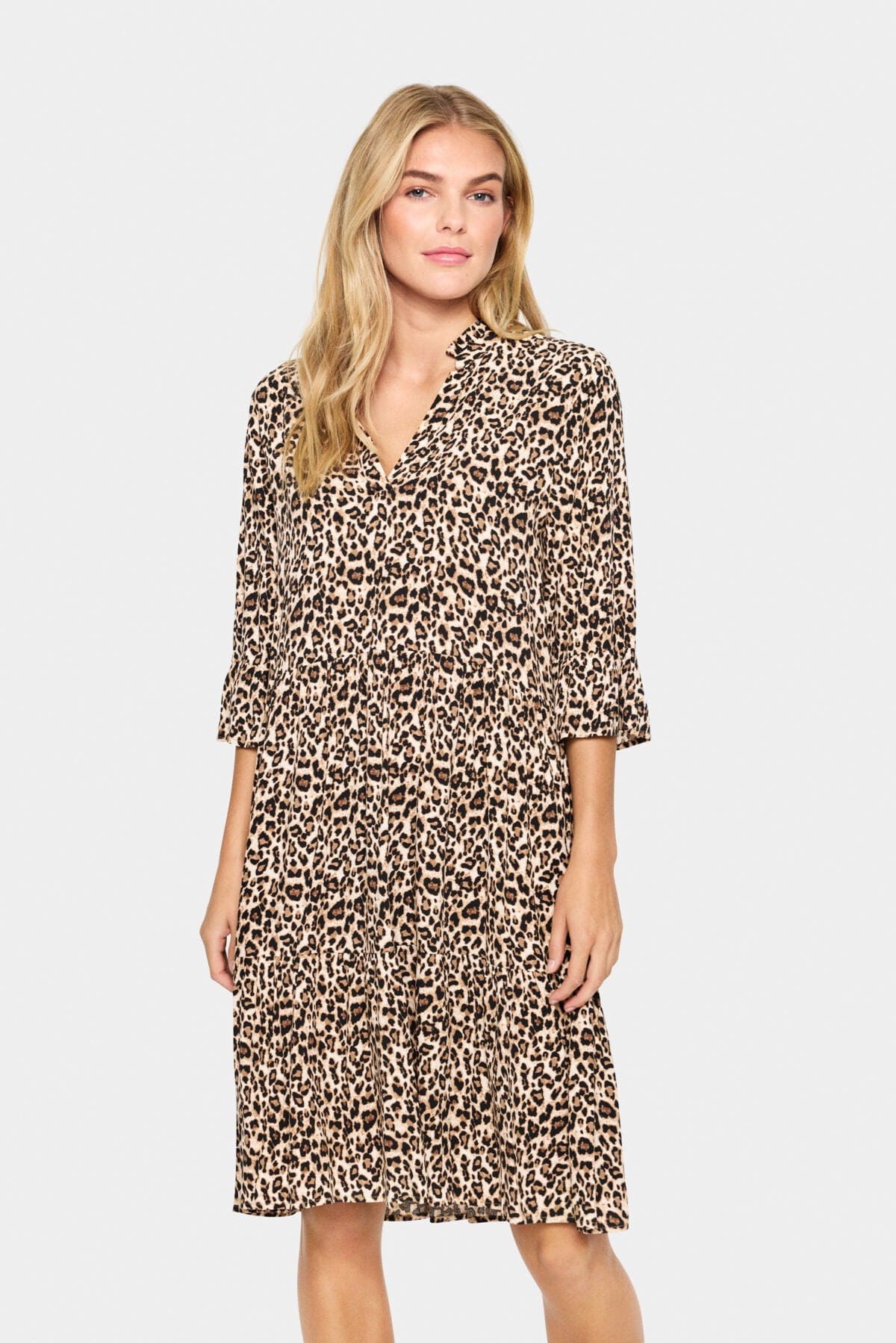 Eda Printed Dress - Black Reg Leo - Image 2