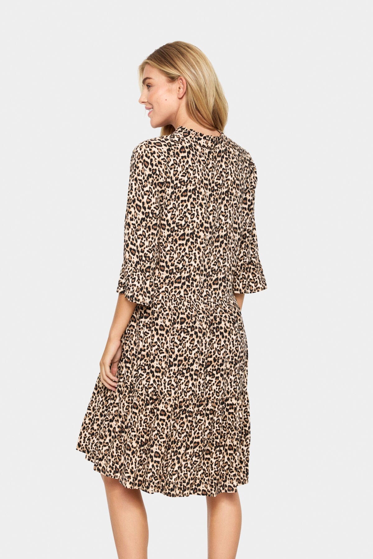 Eda Printed Dress - Black Reg Leo - Image 3