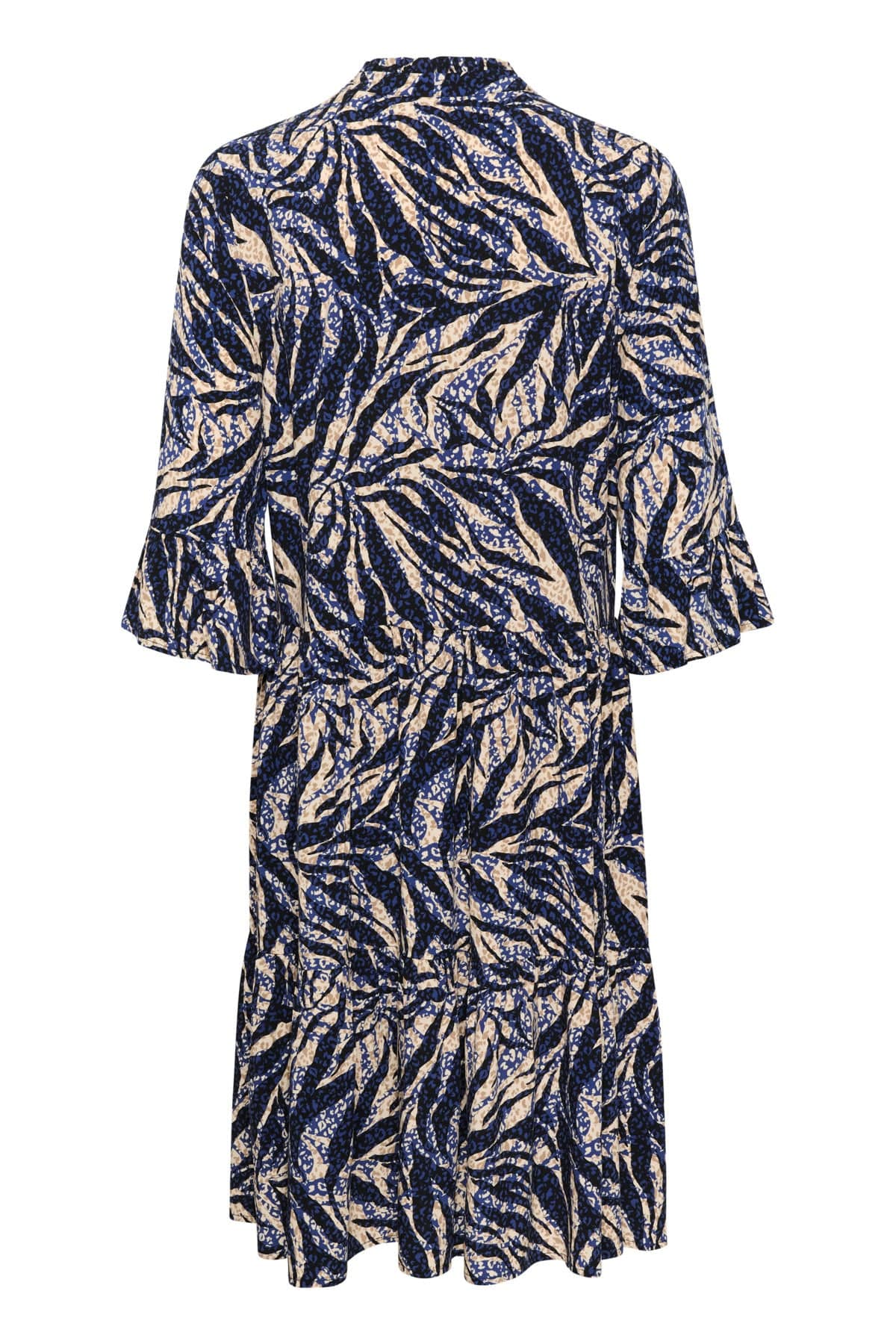Eda Printed Dress - Black Zebra Leaves - Image 2