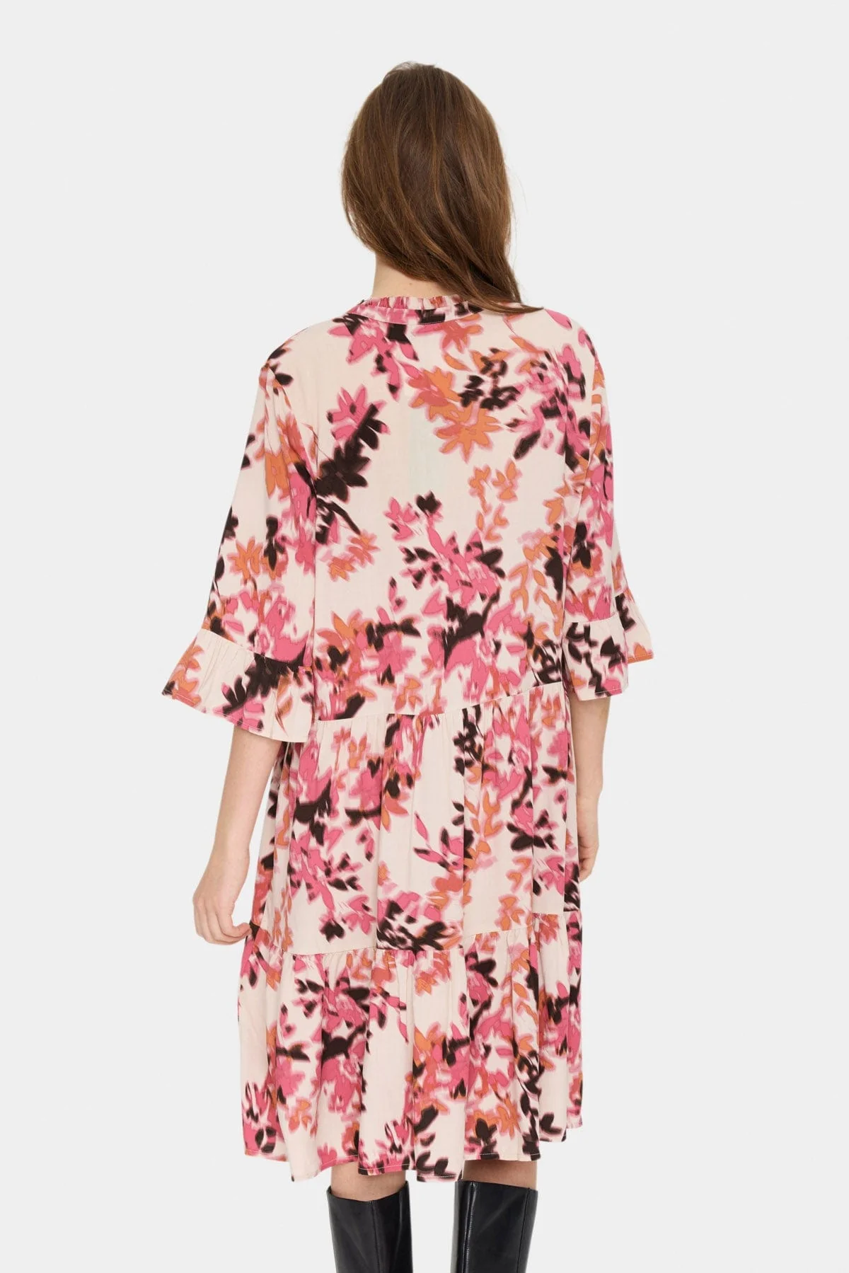 Eda Printed Dress - Gray Chateau Blooms - Image 3