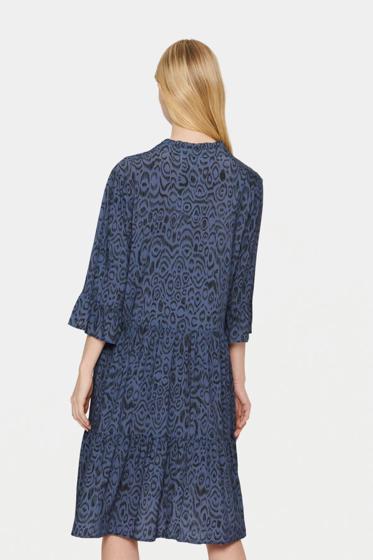 Eda Printed Dress - Ombre Blue Big Nature Verse - Image 5