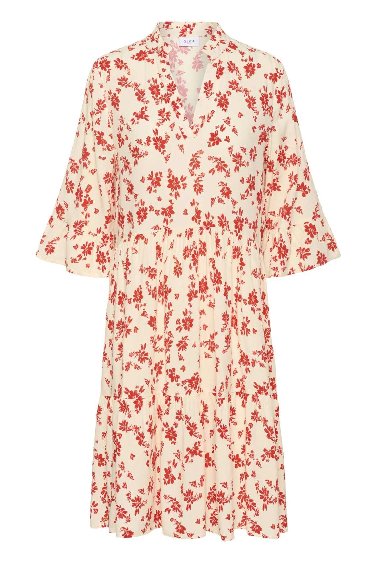Eda Printed Dress - Seedpearl Valiant Daisy
