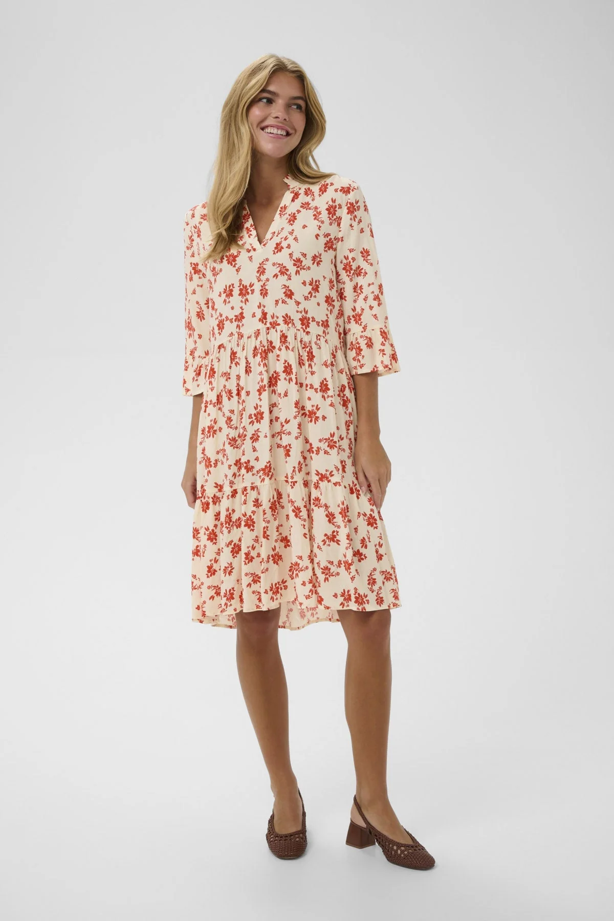 Eda Printed Dress - Seedpearl Valiant Daisy - Image 2