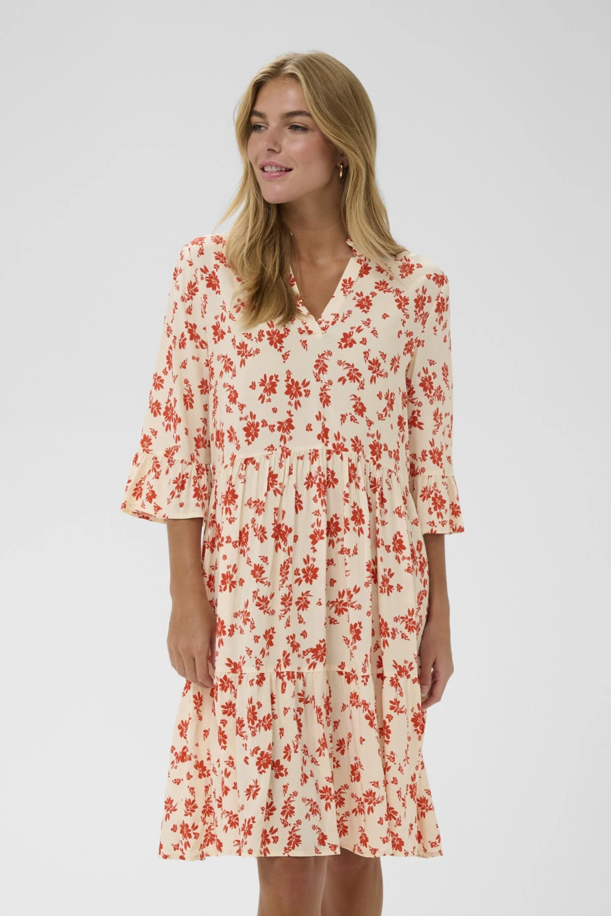 Eda Printed Dress - Seedpearl Valiant Daisy - Image 5