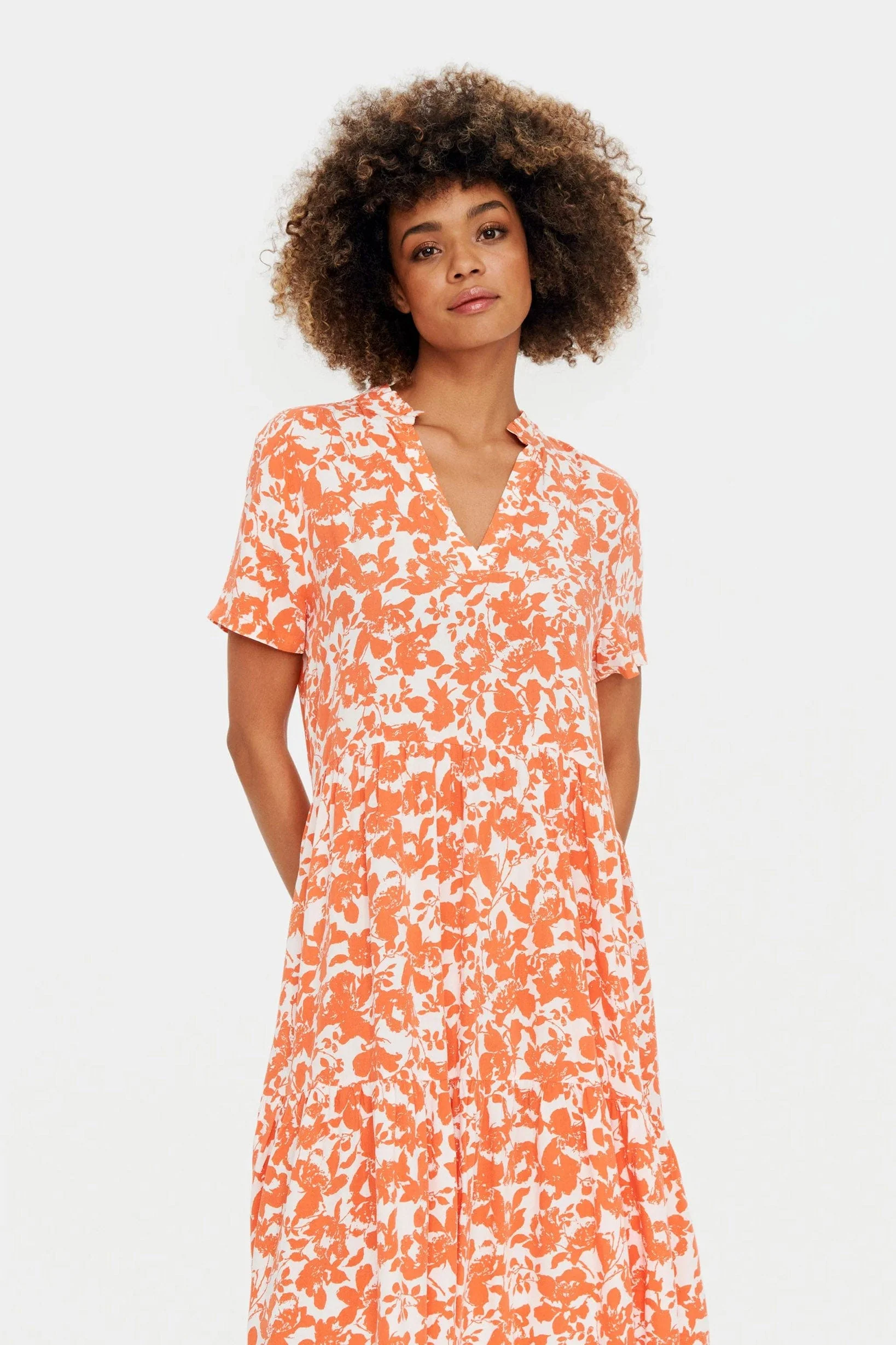 Eda Short Sleeve Dress - Tigerlily Porcelain Blooms - Image 2