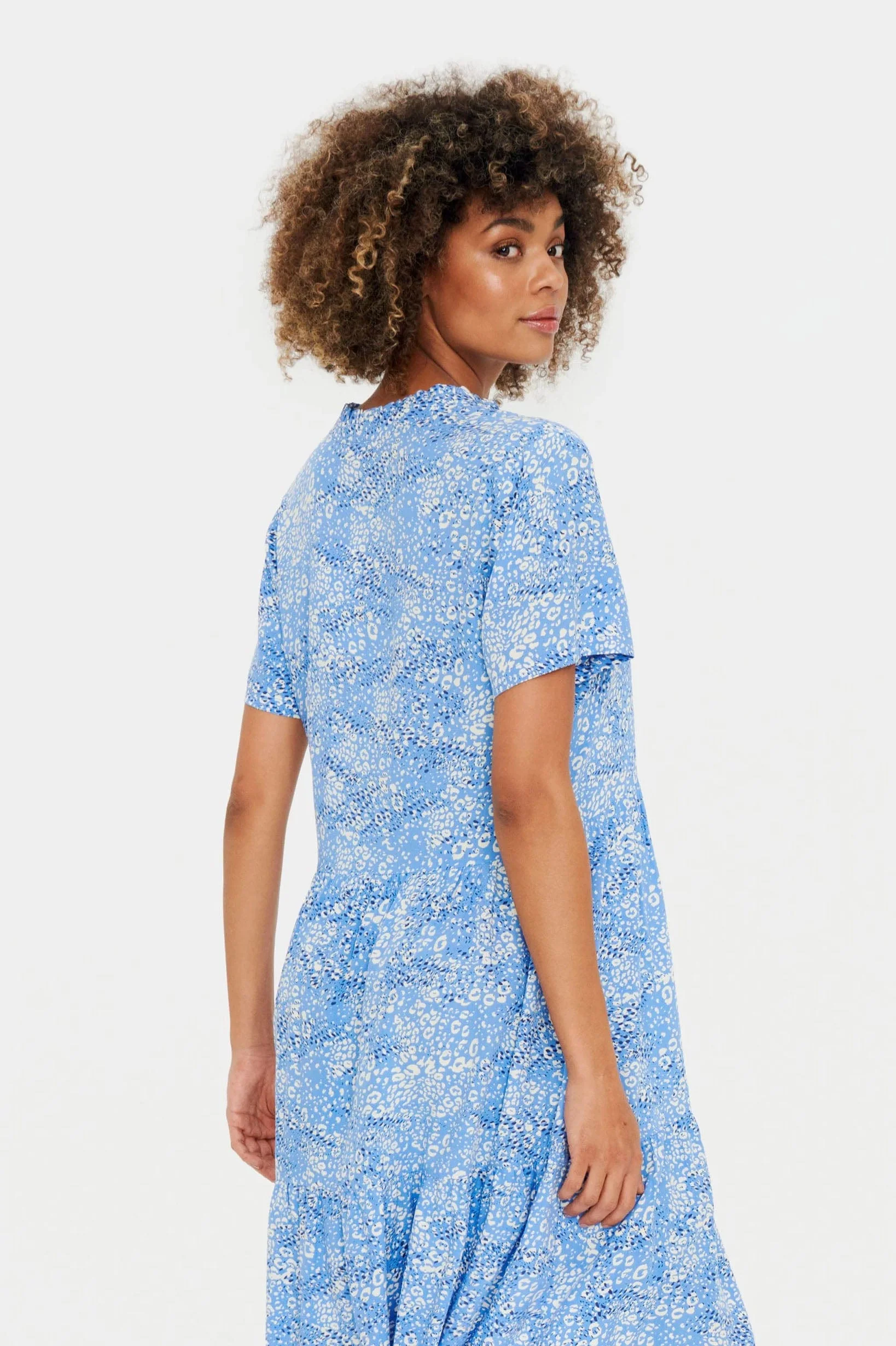 Eda Short Sleeve Dress - Ultramarine Leo - Image 4