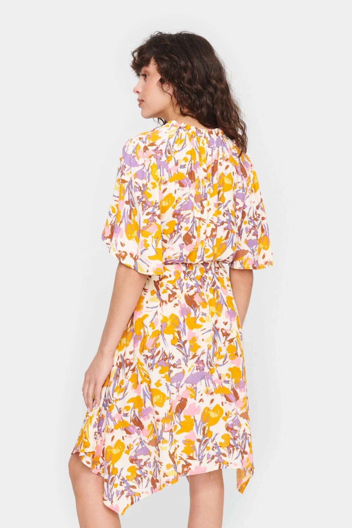 Eiko Short Sleeve Blouse - Ice Flower Art - Image 5