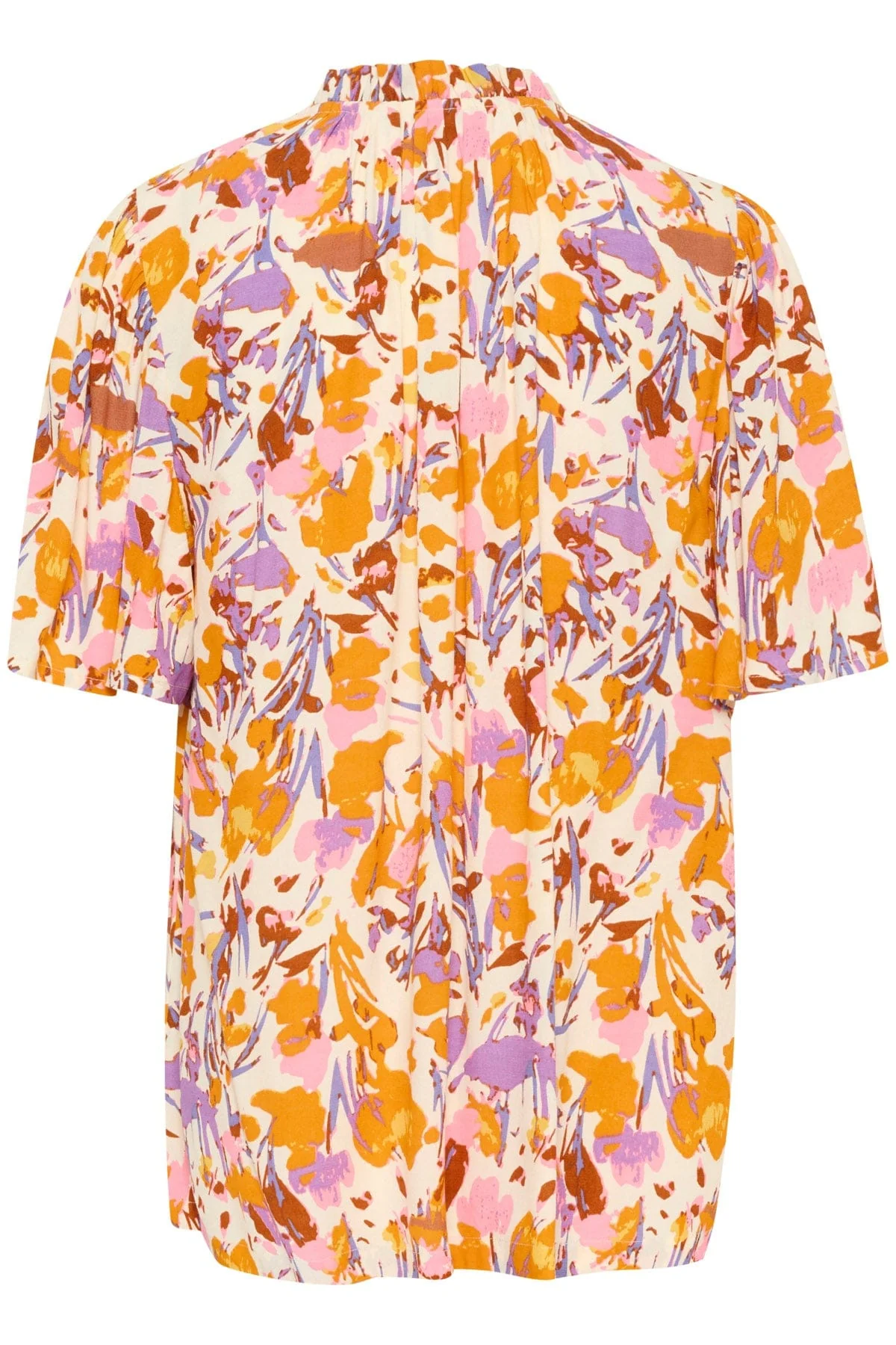 Eiko Short Sleeve Blouse - Ice Flower Art - Image 6