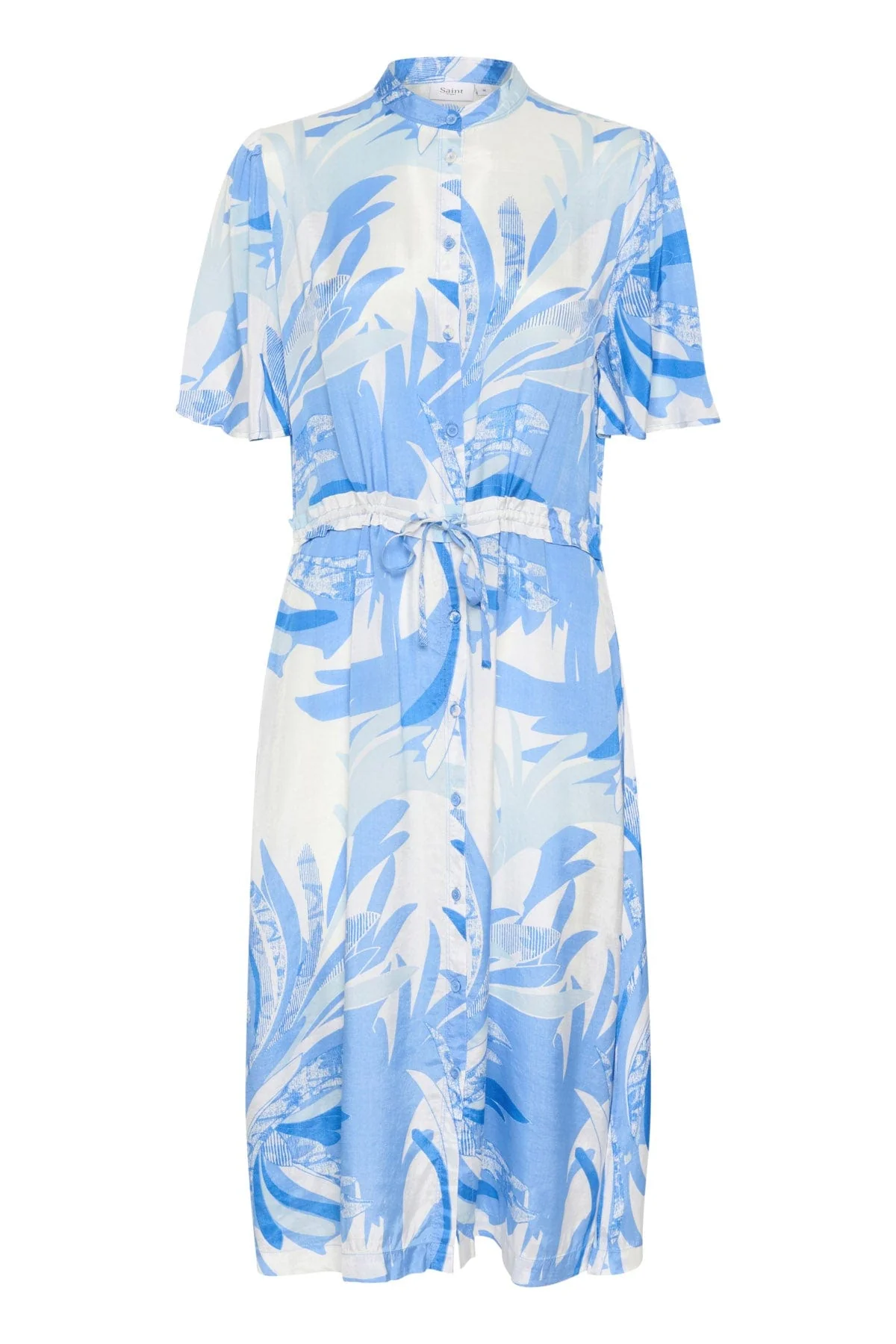 Evette Printed Midi Dress - Provence Summer Leaves