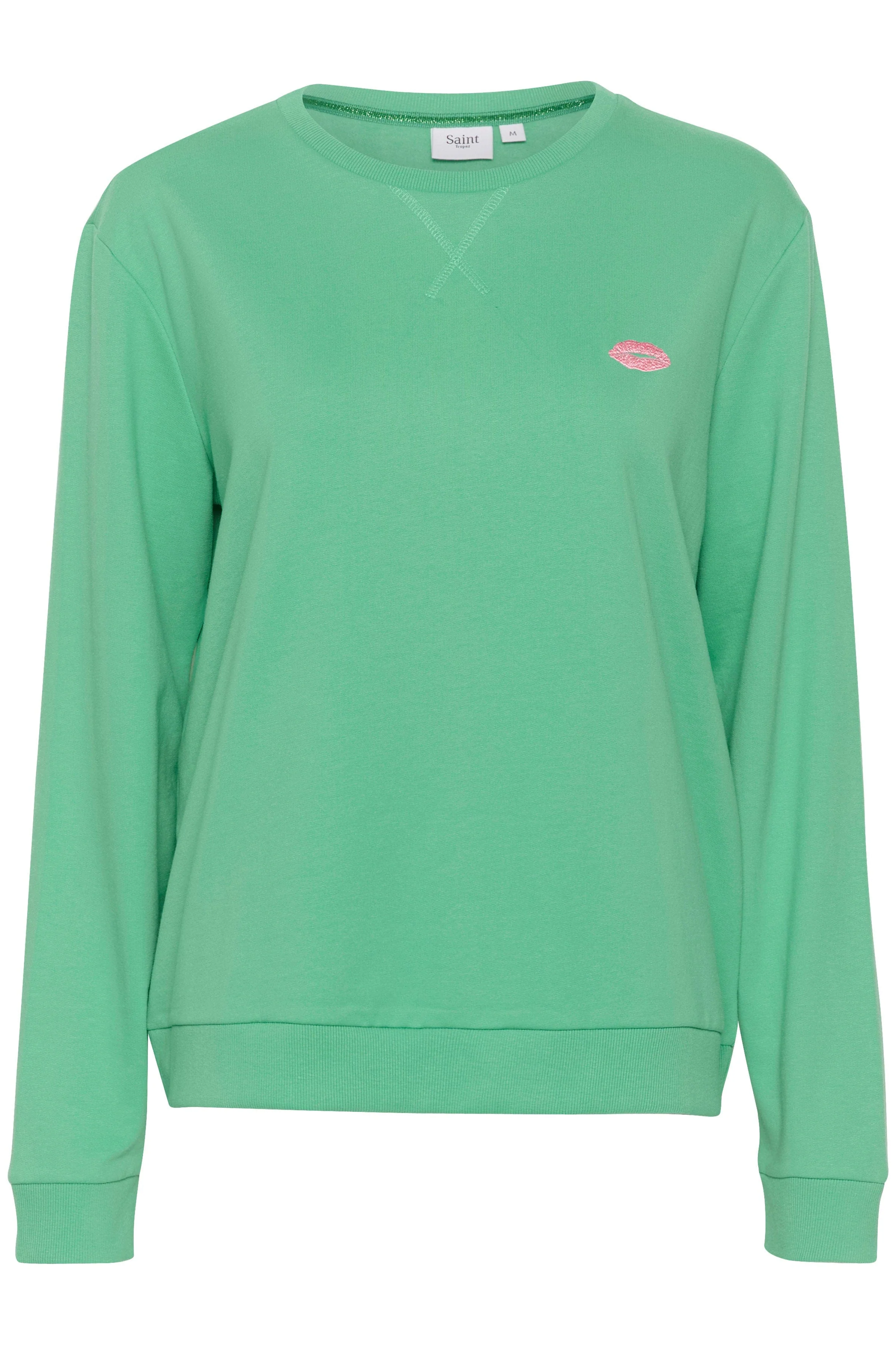 Fanile Embroidered Detail Sweatshirt - Gumdrop Green