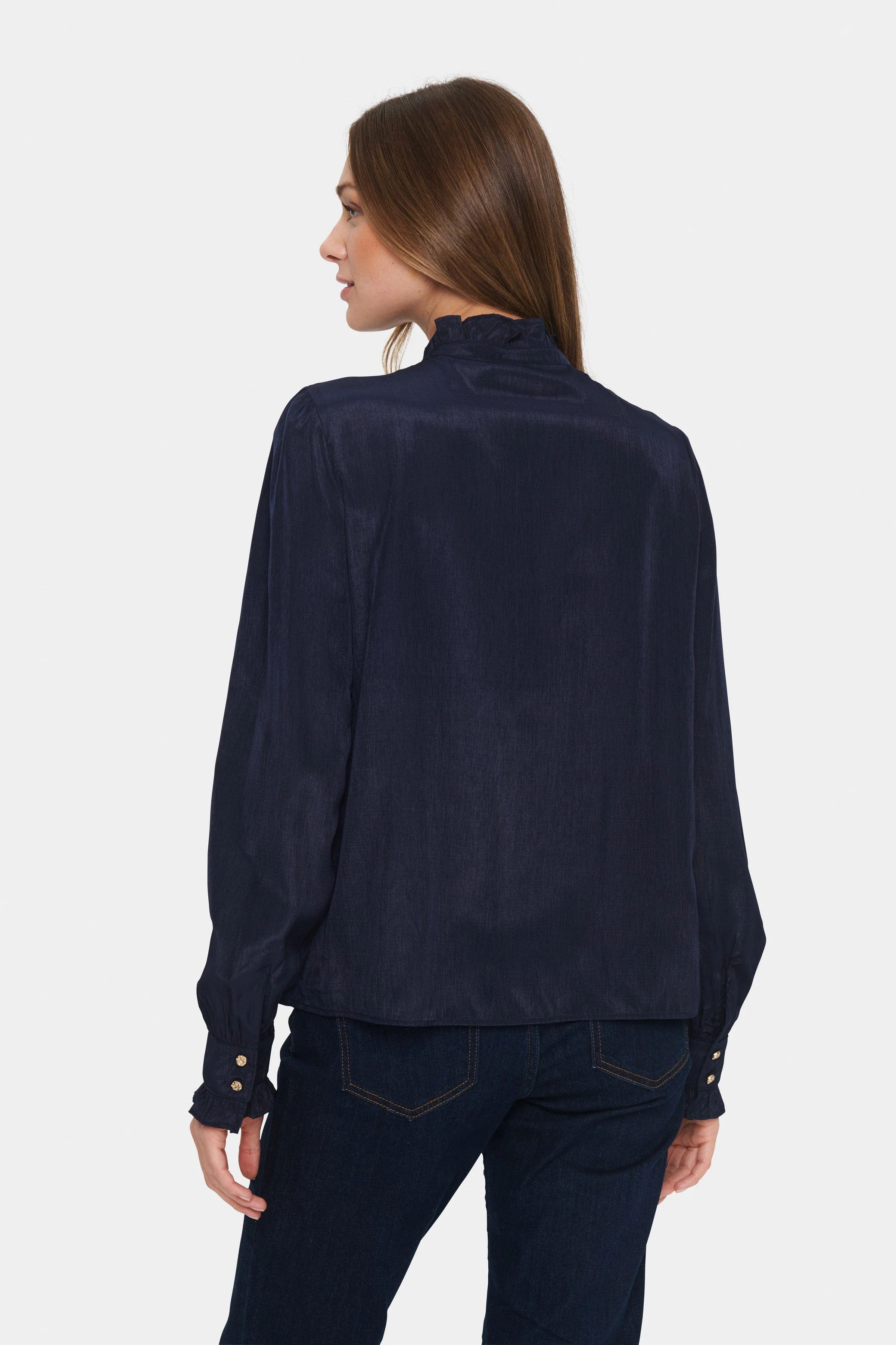 Felina Frill Detail Shirt - Night Sky - Image 4