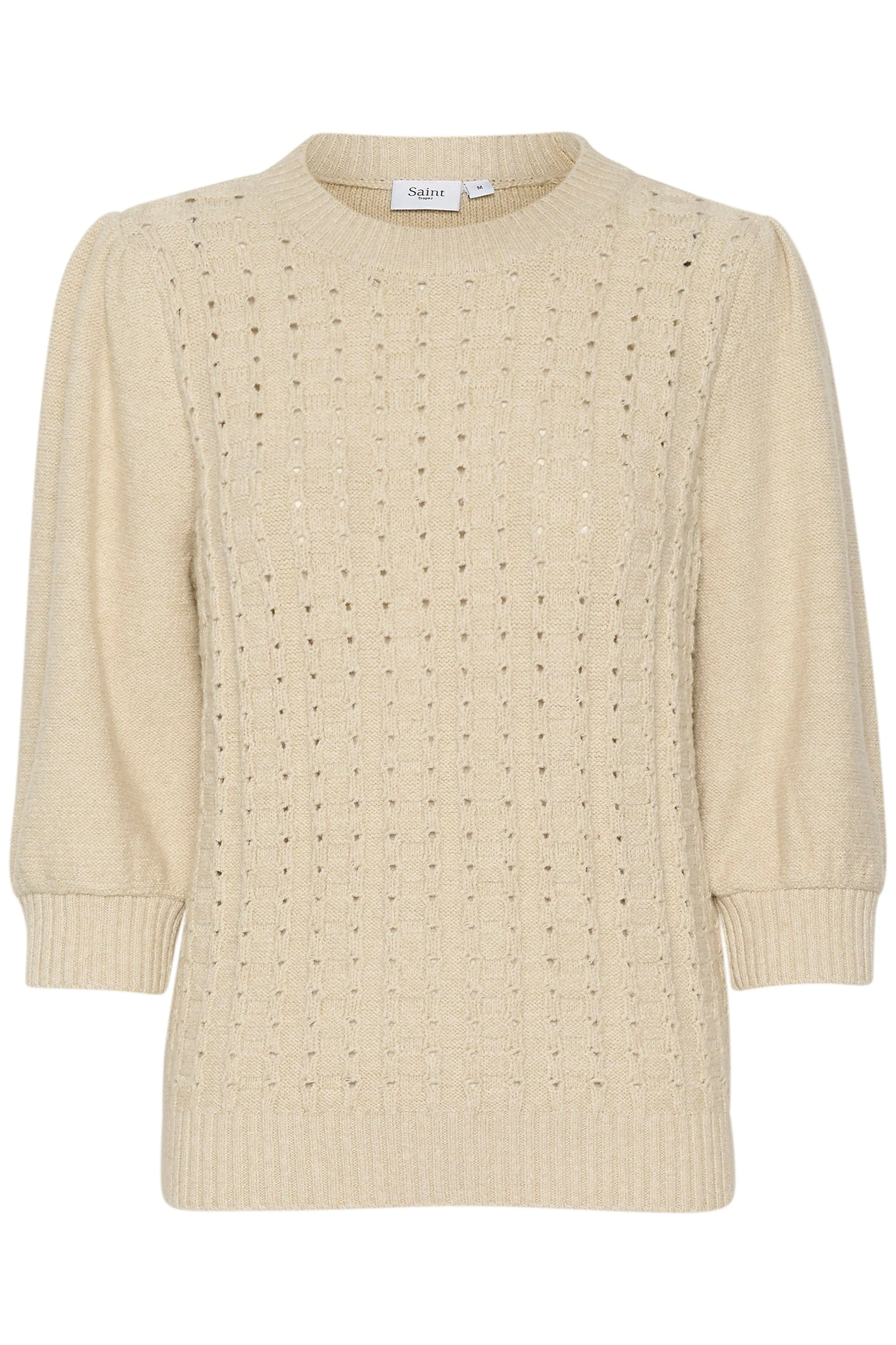 Felli Half Sleeve Knit Jumper - Creme