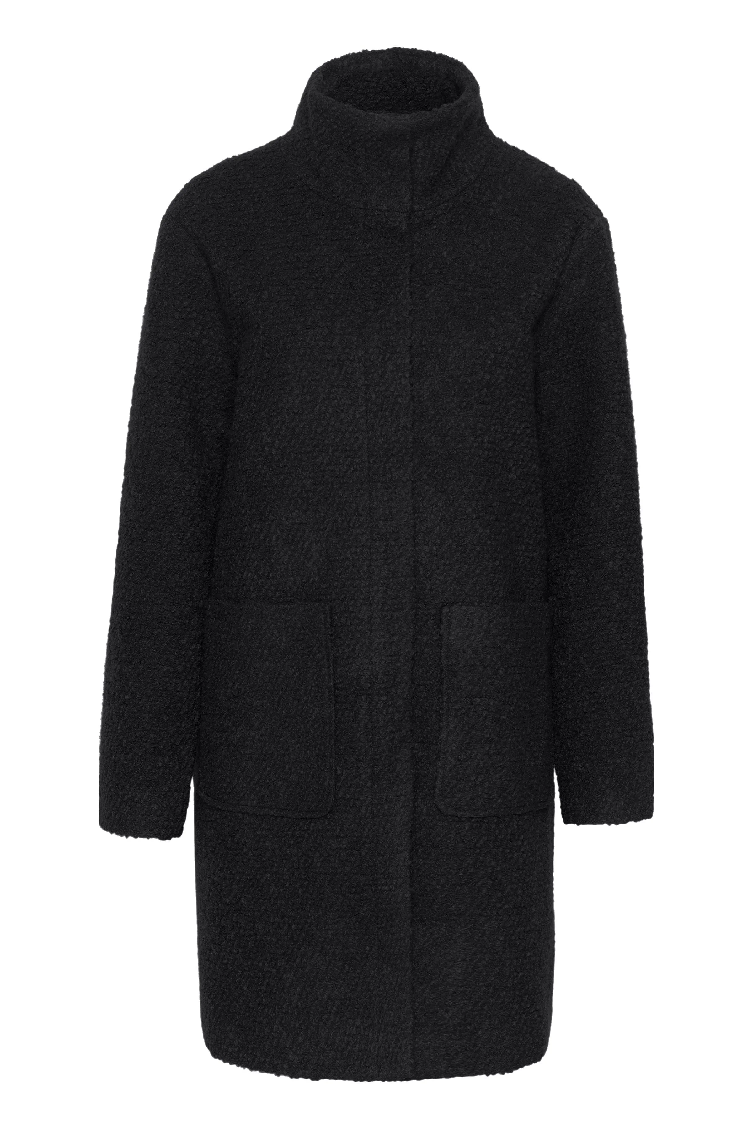 Ferddy Wool Blend Coat - Black